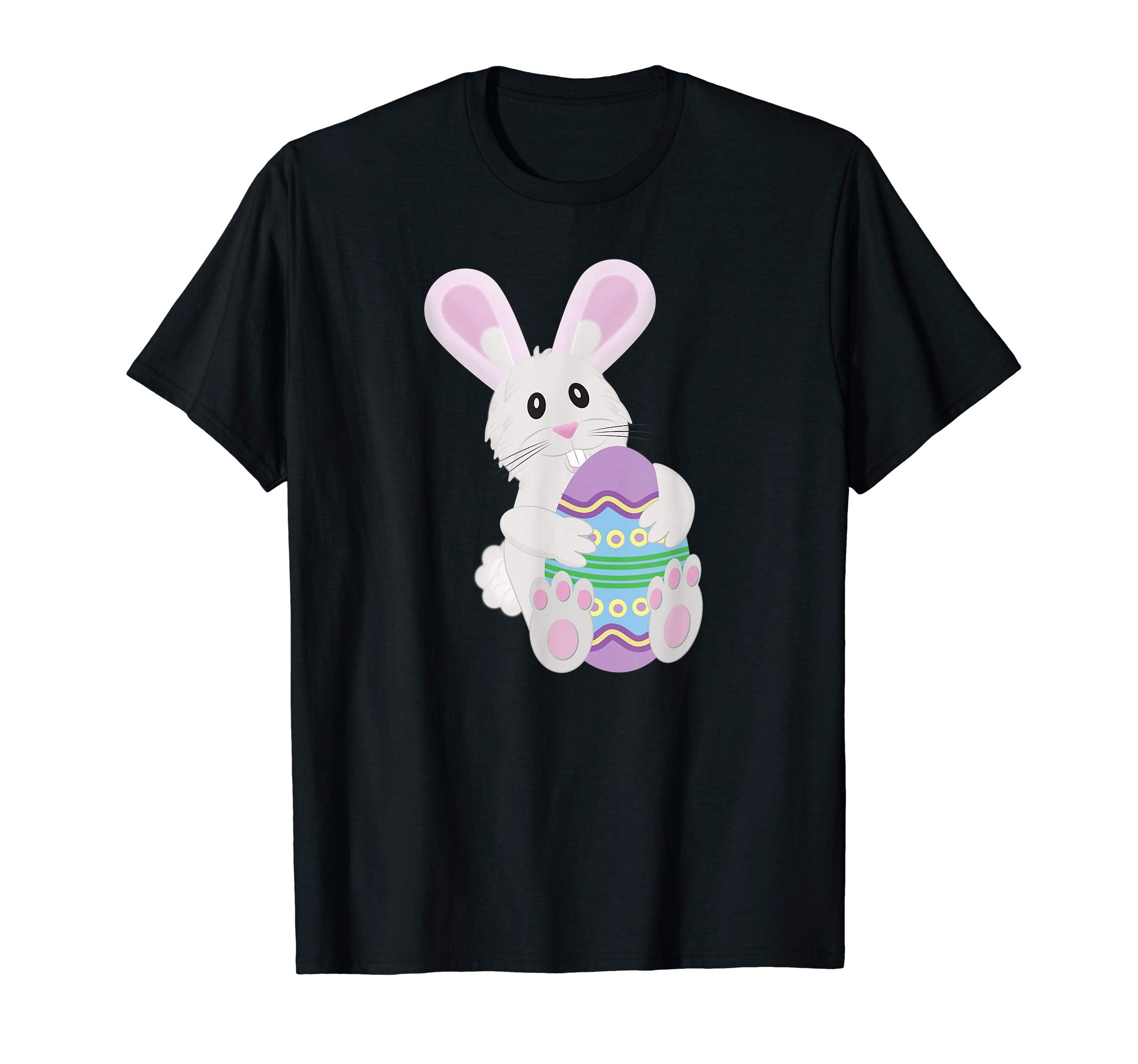Cute Easter Bunny Hugging Beautiful Easter Egg T Shirt