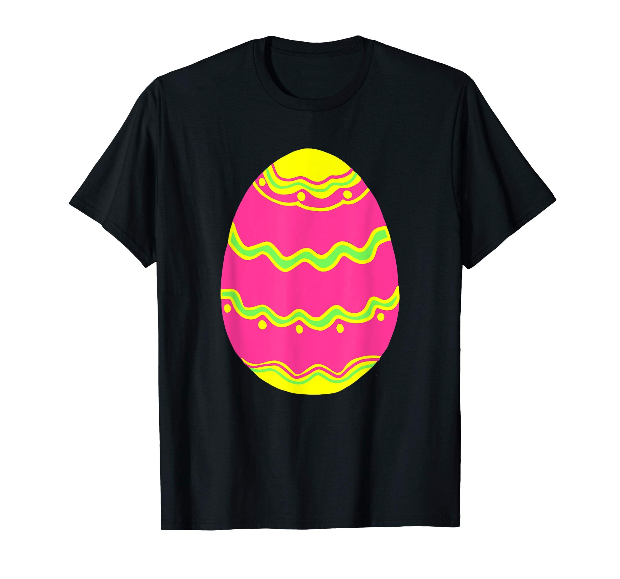 Easter bunny pink and yellow egg tshirt