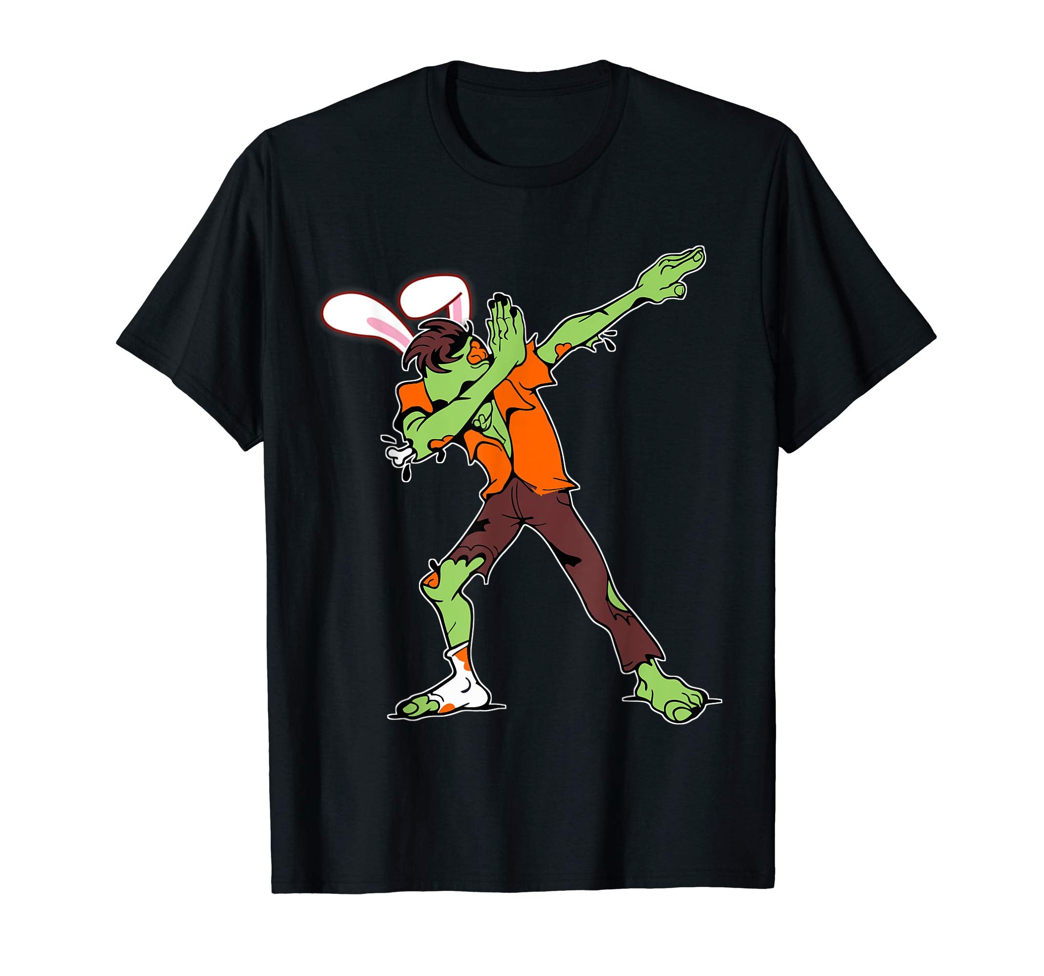 Easter Bunny Dabbing Zombie Tshirt Rabbit Ears Animal Gift
