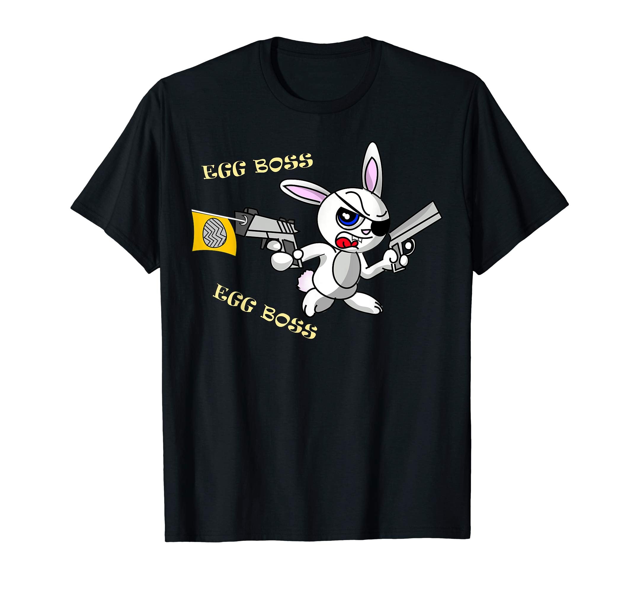 Funny Gangster Egg Boss Easter Bunny T-shirt for Kids
