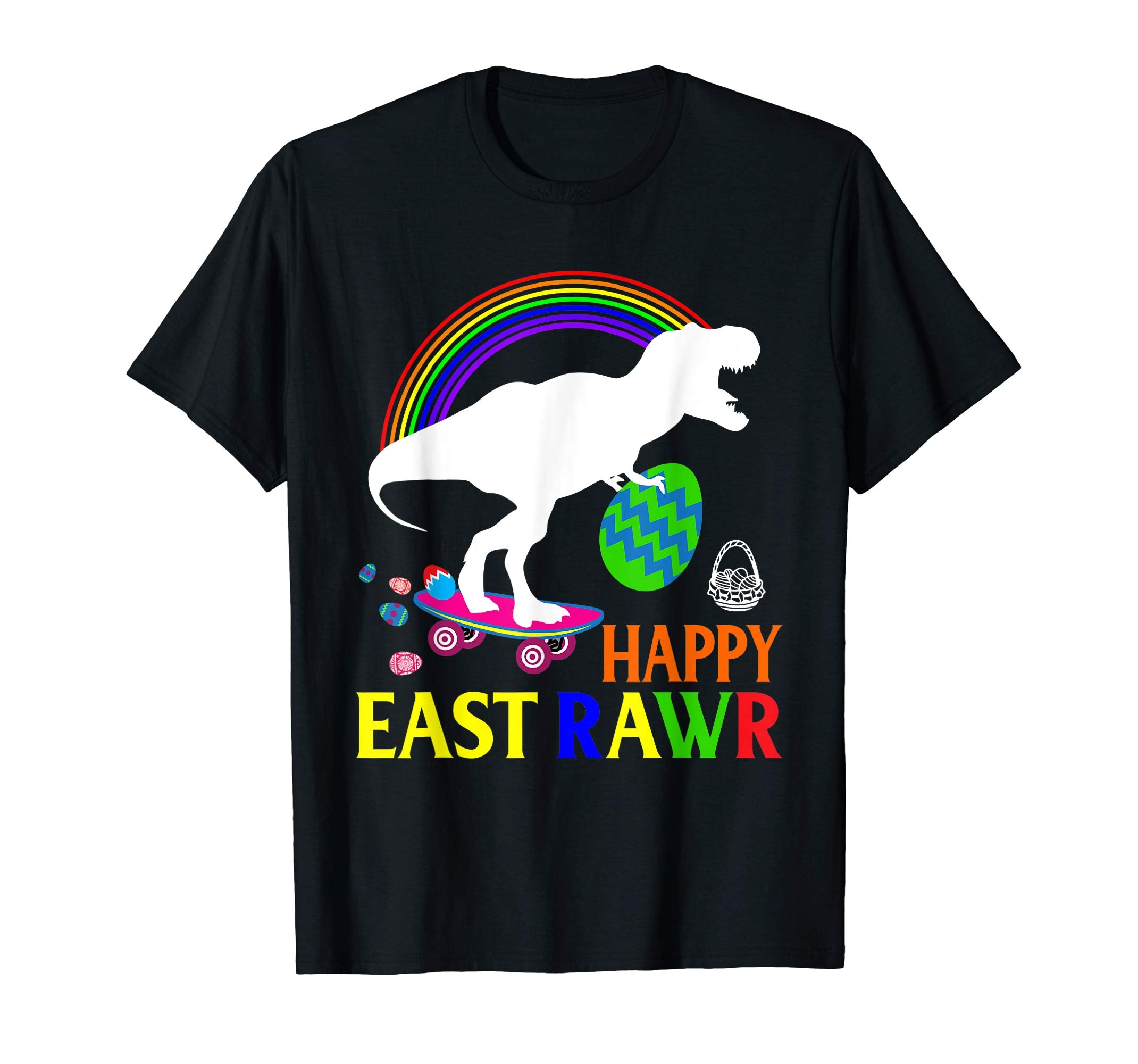 Happy East Rawr T Shirt T Rex Dinosaur Easter Bunny Egg Kids