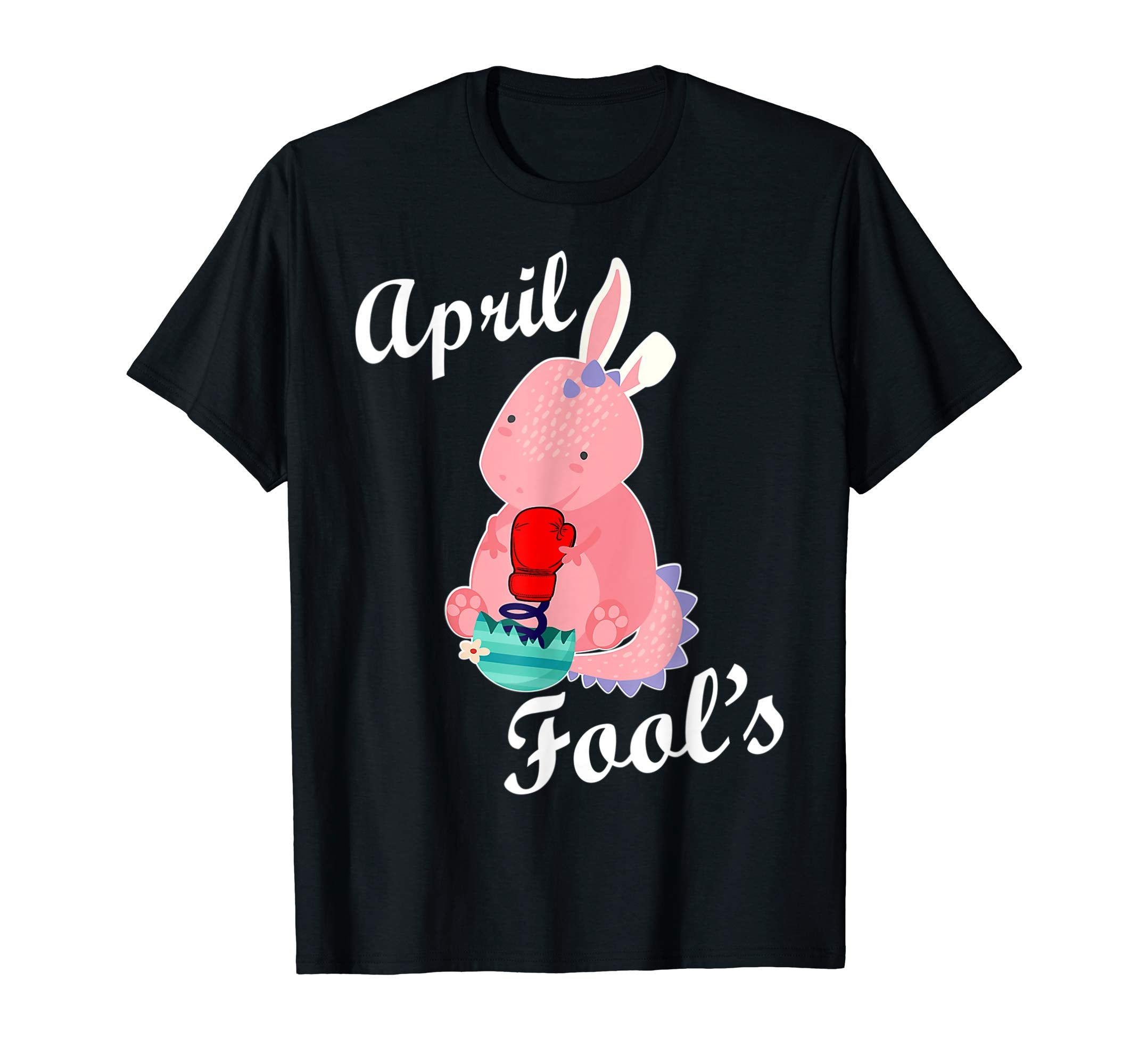 Bunny Dinosaur Trex Happy April Fools Easter Day Shirt