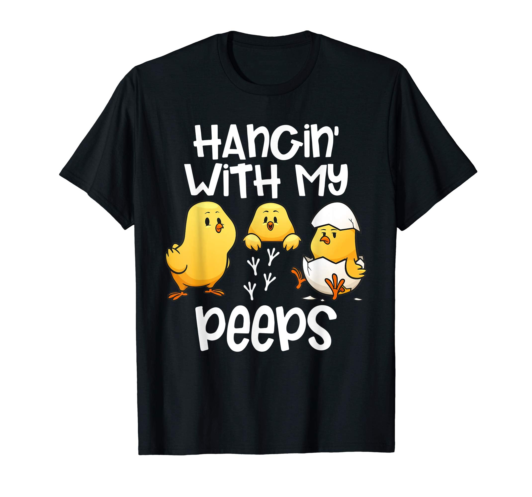 Hanging With My Peeps Happy Easter Kids Boys Girls T Shirt
