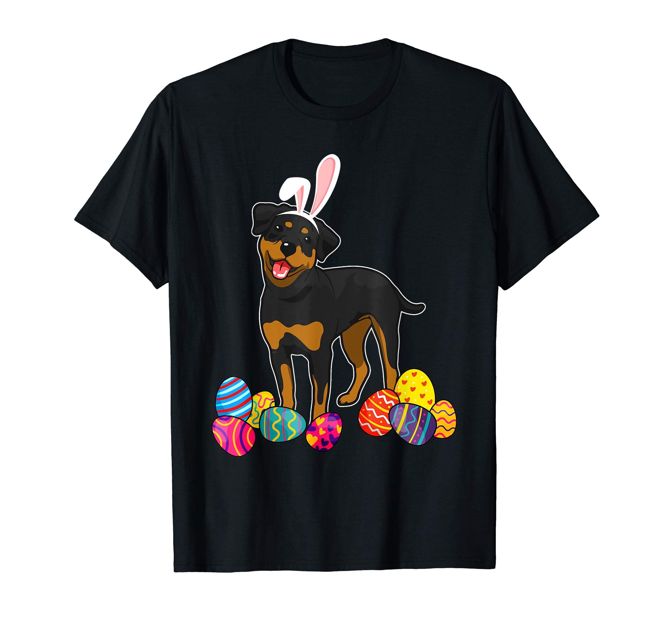 Rottweiler Bunny Ear With Egg Easter Easter Day Shirt