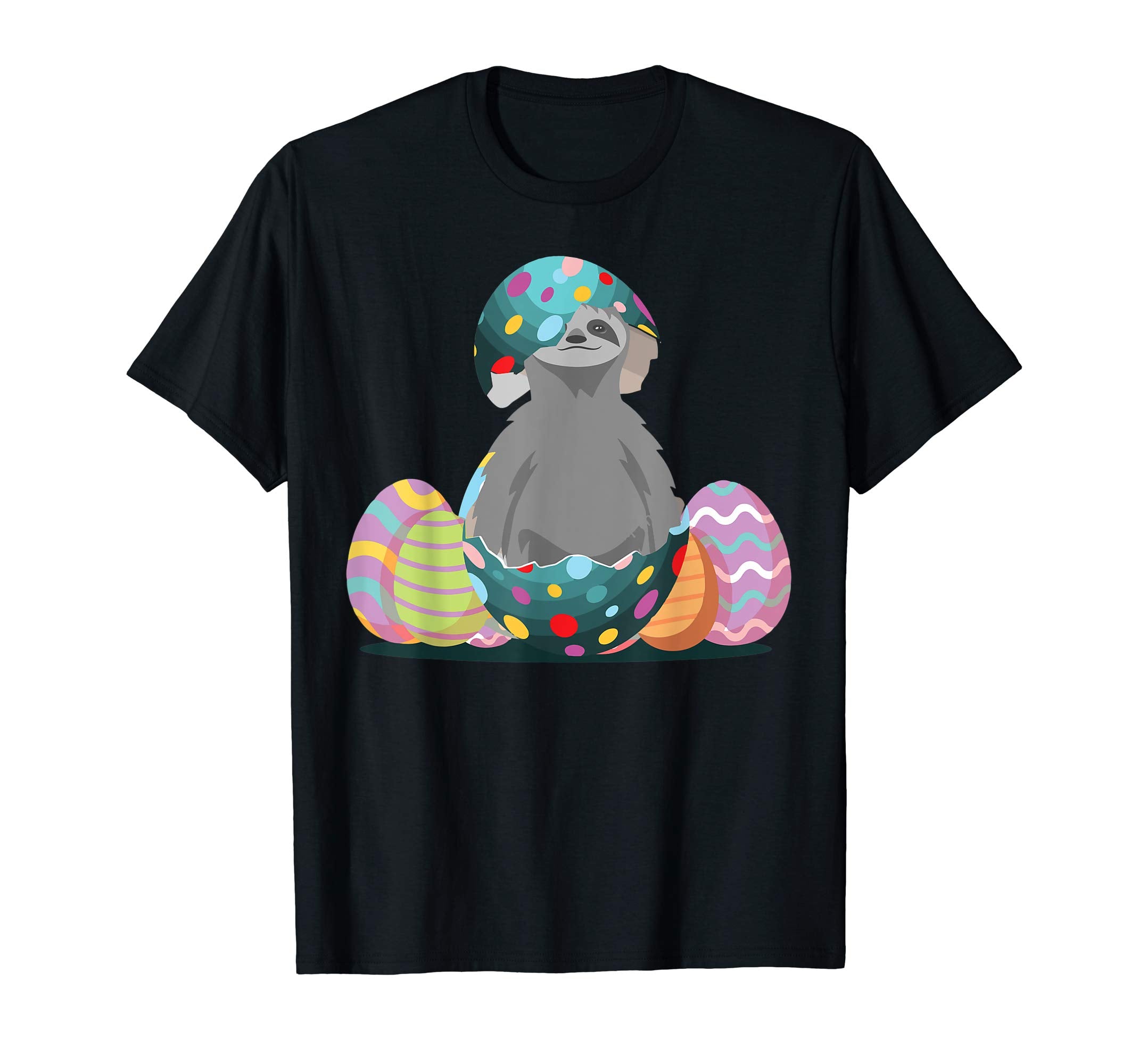 Cute Easter Eggs Sloth Shirts Gifts For Boys Girls Kids