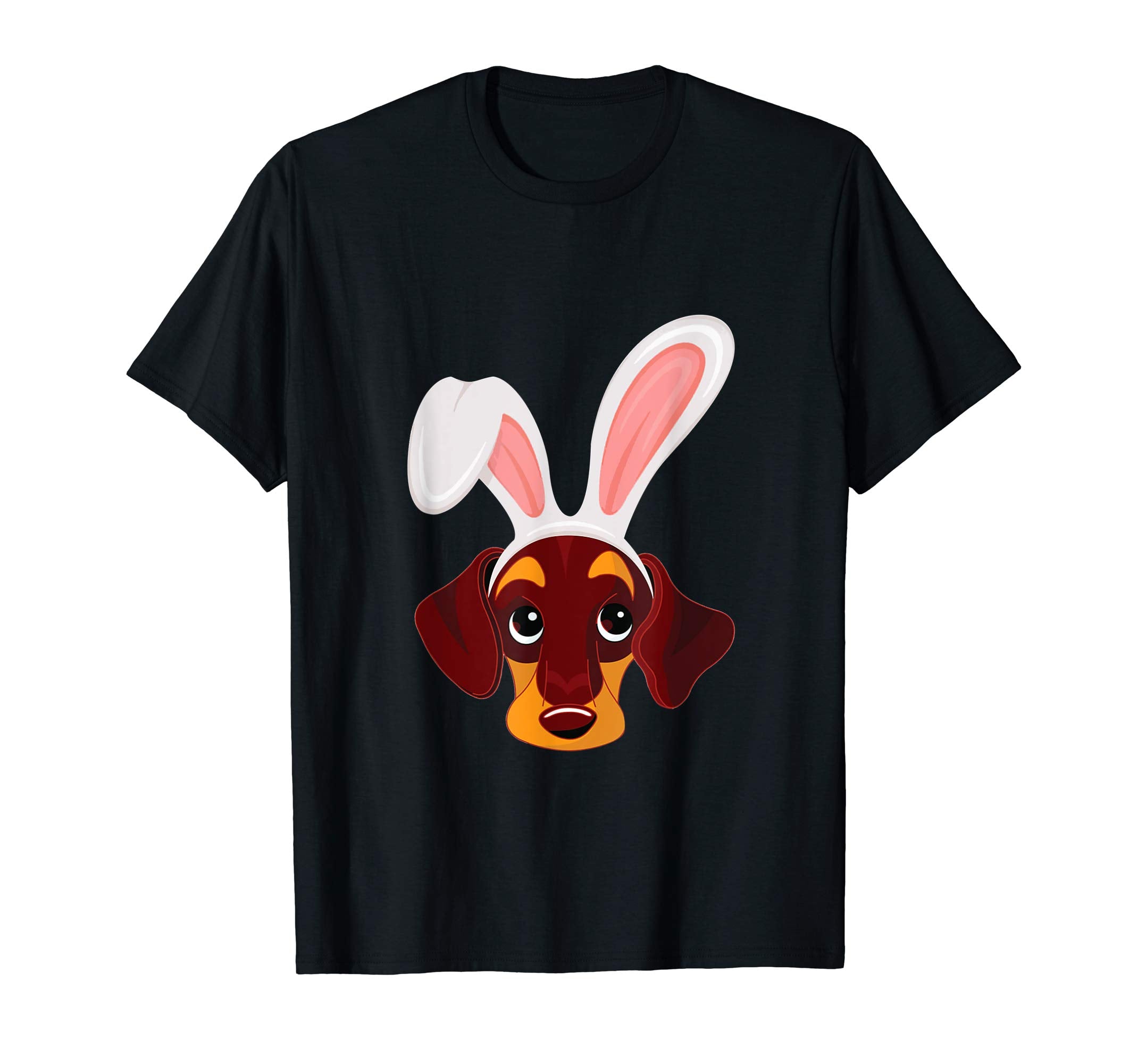 Dachshund Dressed As Easter Bunny With Rabbit Ears T-Shirt