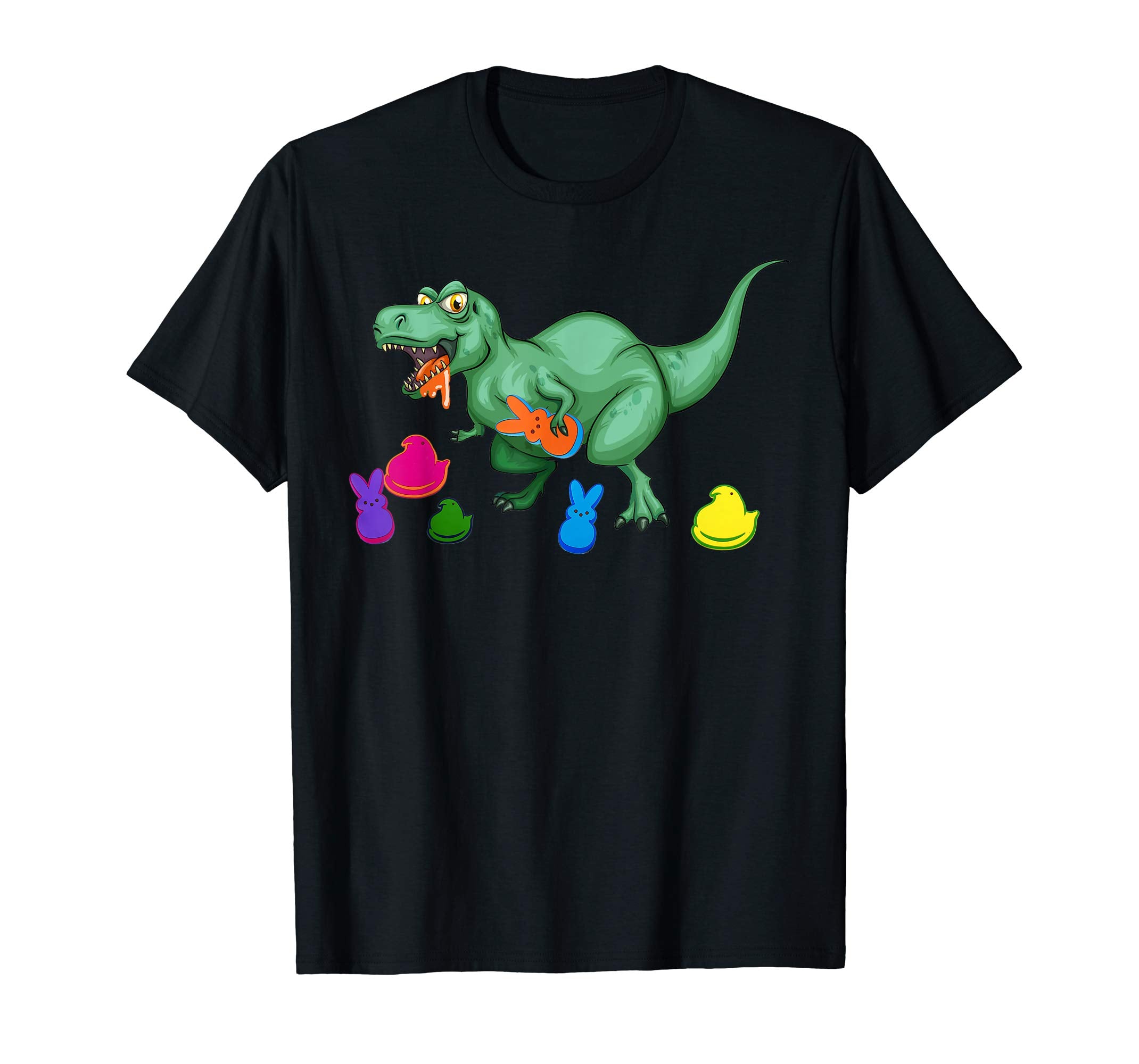 Easter T-rex Dinosaur Eat Peeps Shirt Easter Outfit Boy Kid