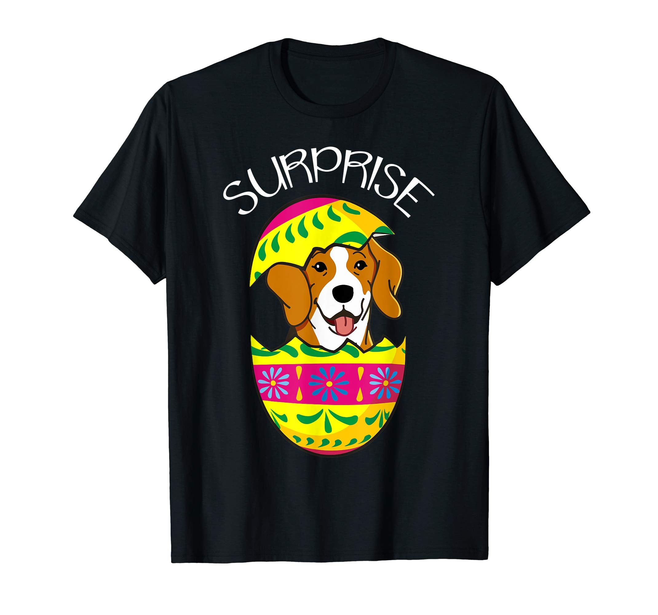 Funny Cute Puppy Beagle Hatches Easter Egg Easter T-Shirt