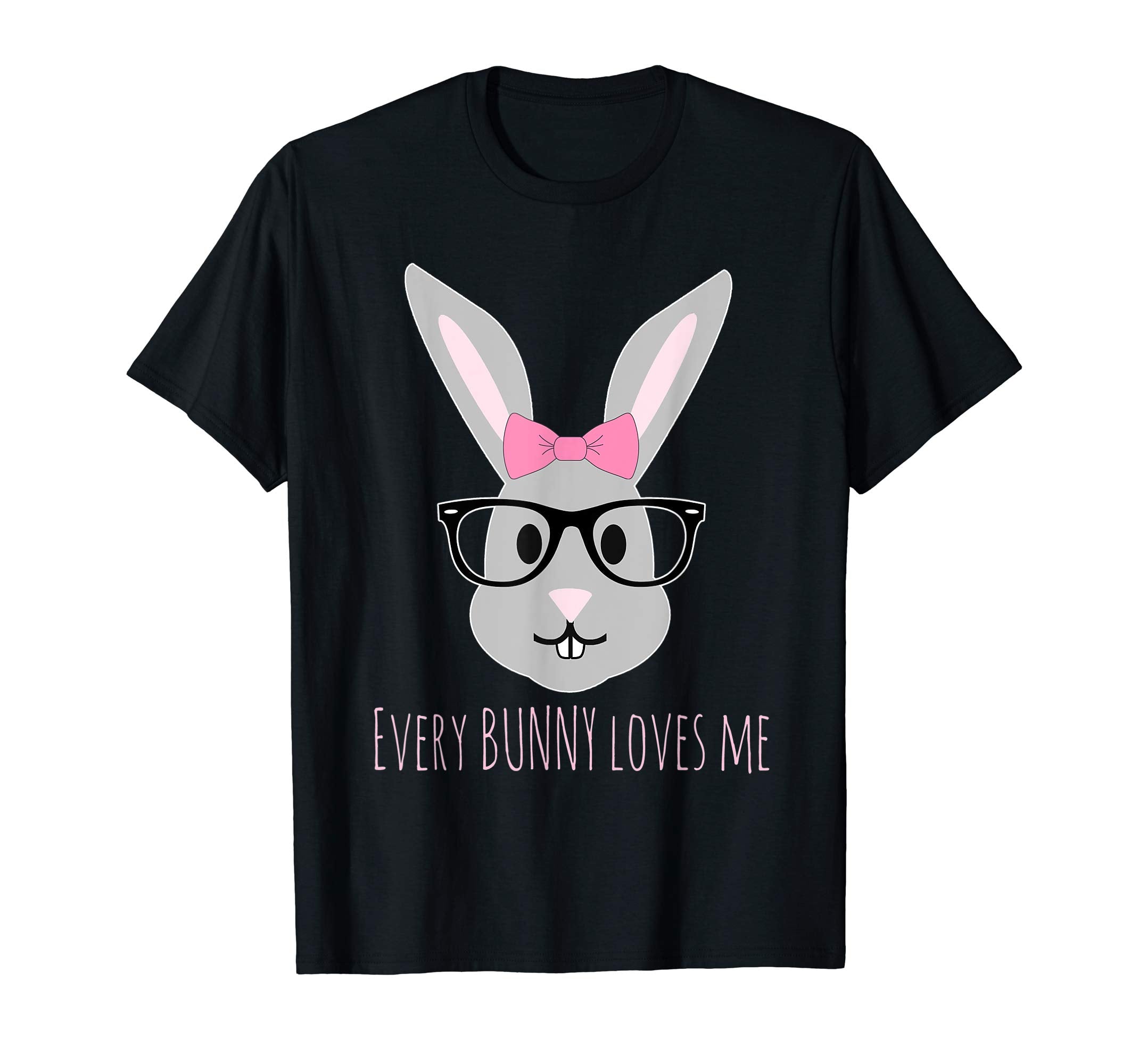 Happy Easter T-Shirt Cute Girl Bunny with Glasses TShirt