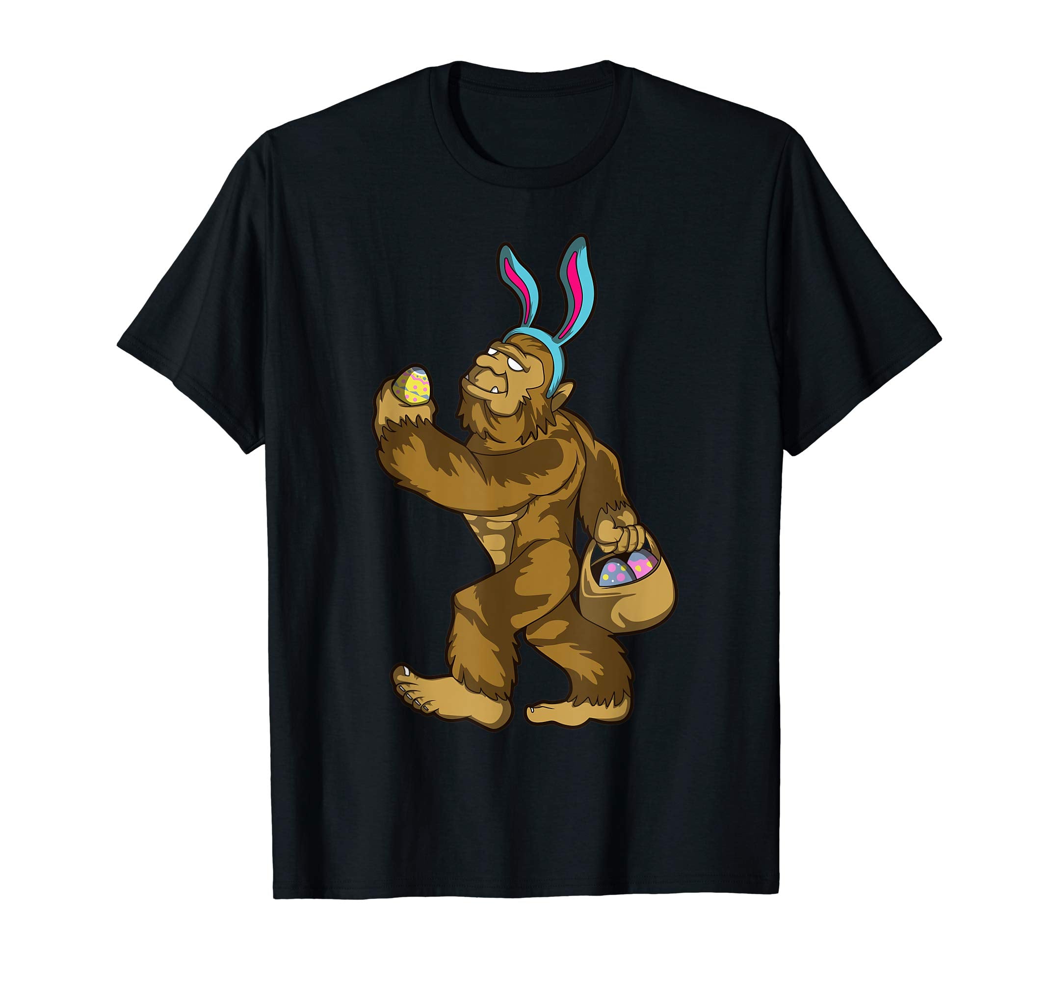 Bigfoot Easter Bunny Shirt Sasquatch Ears Egg for Kids Boys