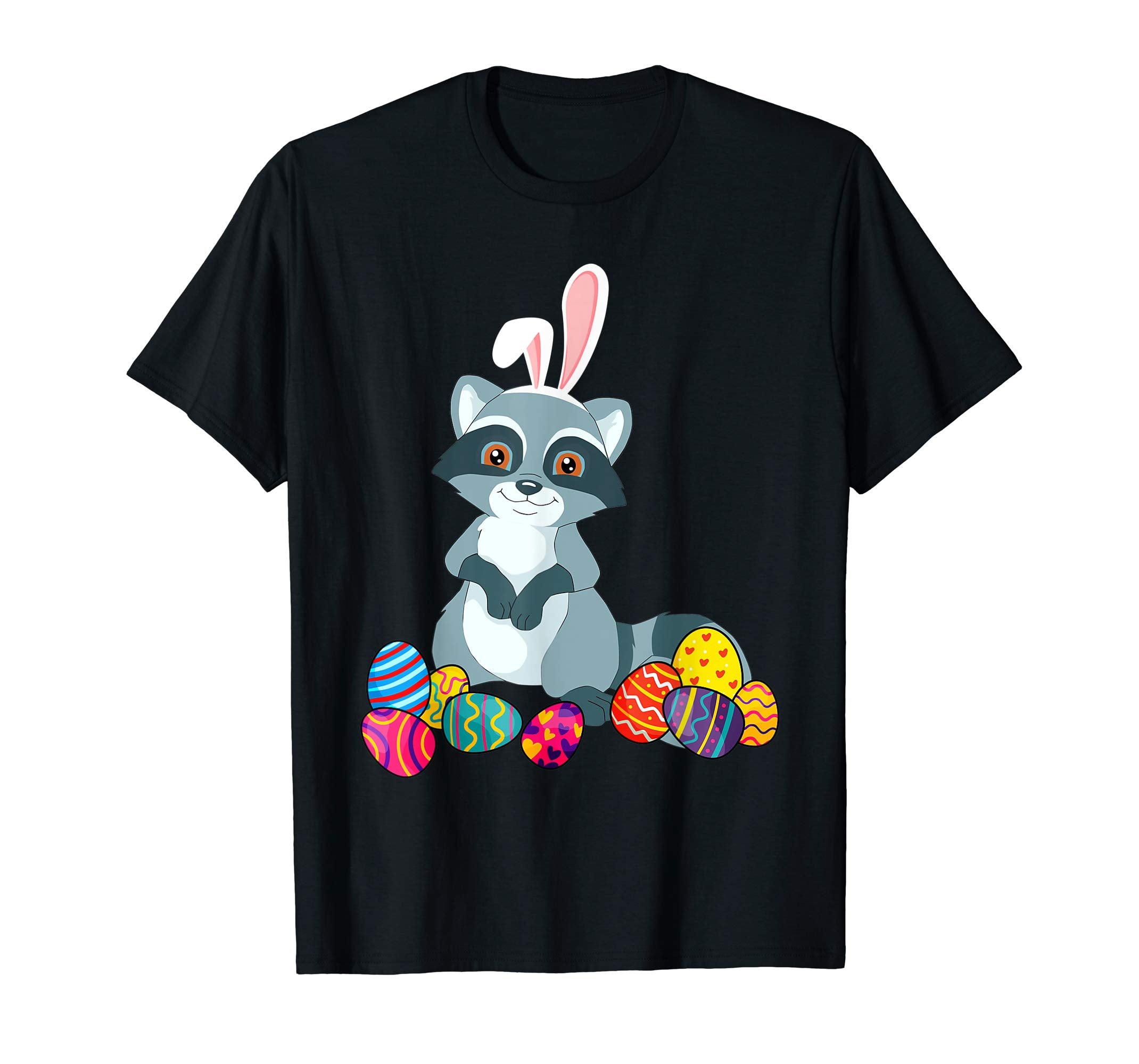 Raccoon Bunny Ear With Egg Easter Easter Day Shirt