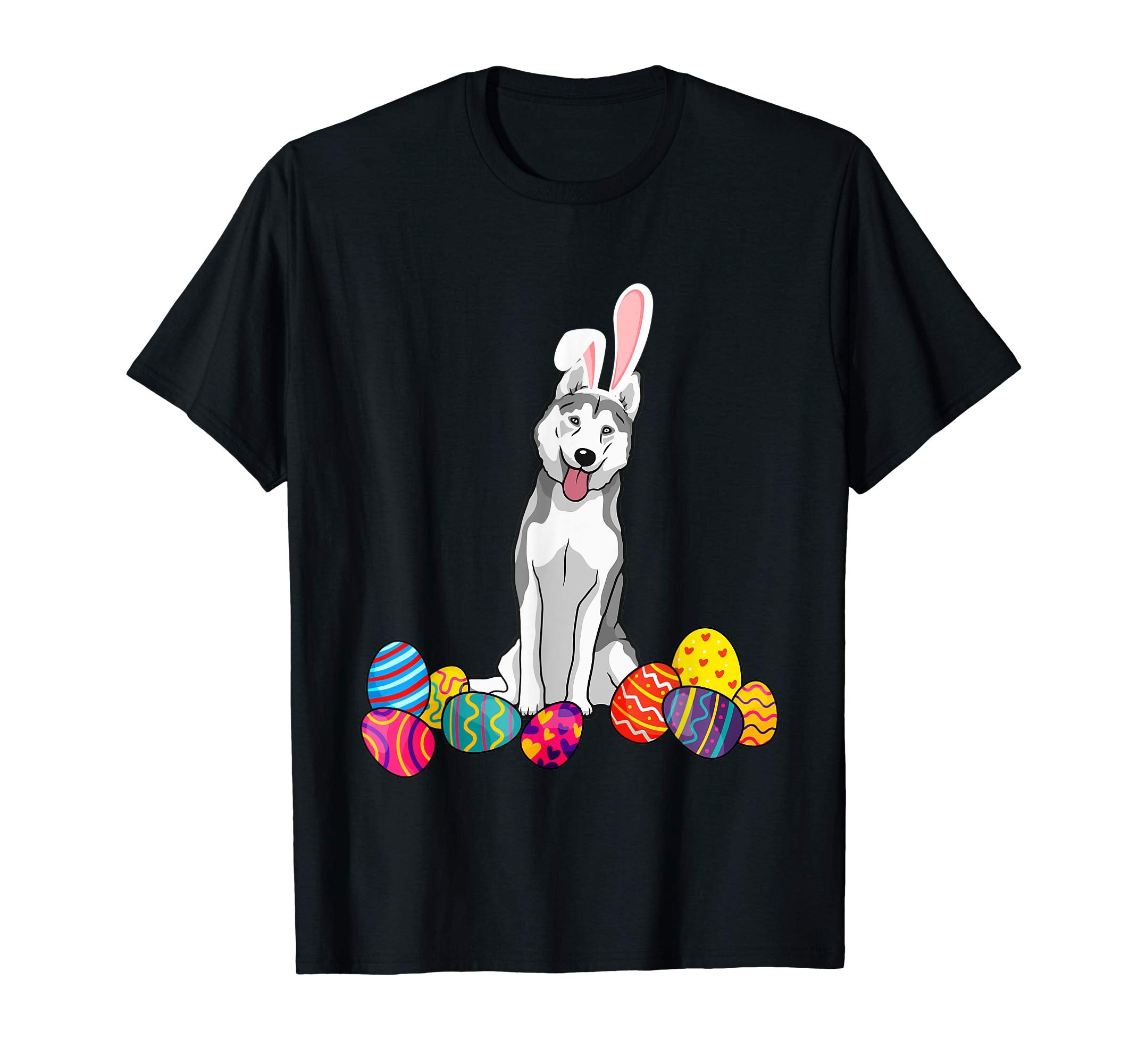Husky Bunny Ear With Egg Easter Easter Day Shirt