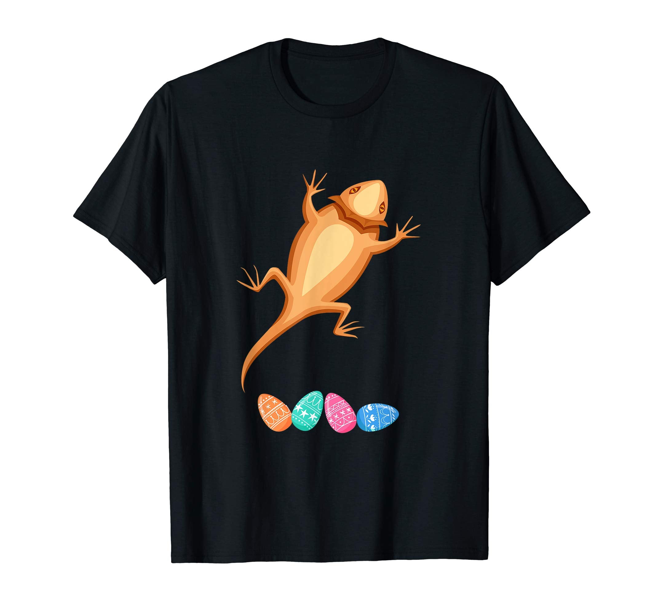Funny Easter Bearded Dragon With Bunny Ears And Eggs T Shirt