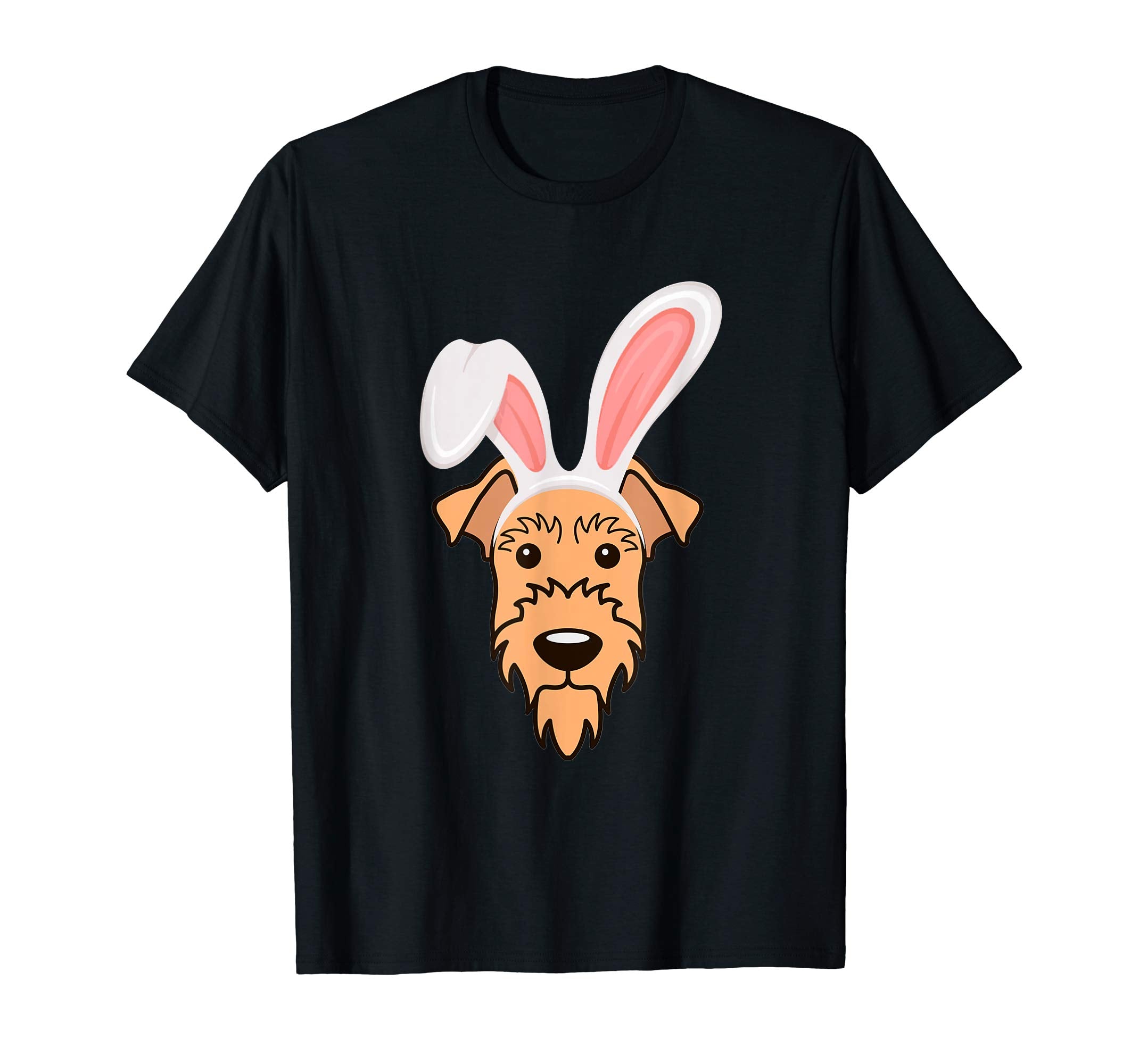 Airedale Terrier Dressed As Easter Bunny Rabbit Ears T-Shirt