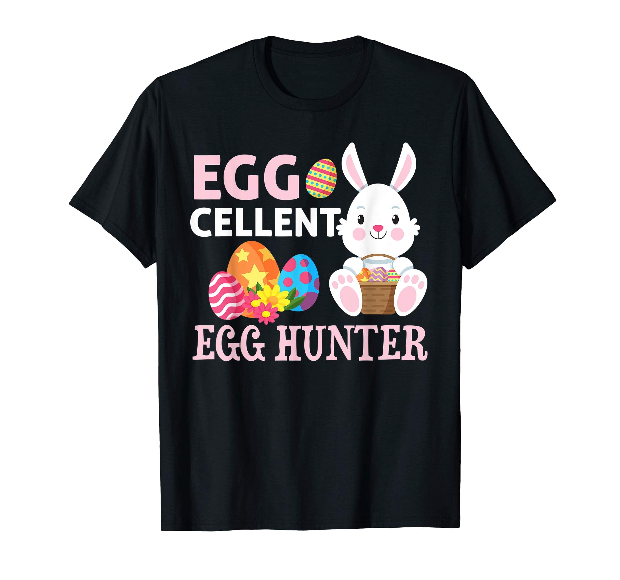 Eggcellent Egg Hunter Easter Bunny T-shirt Boys Girls