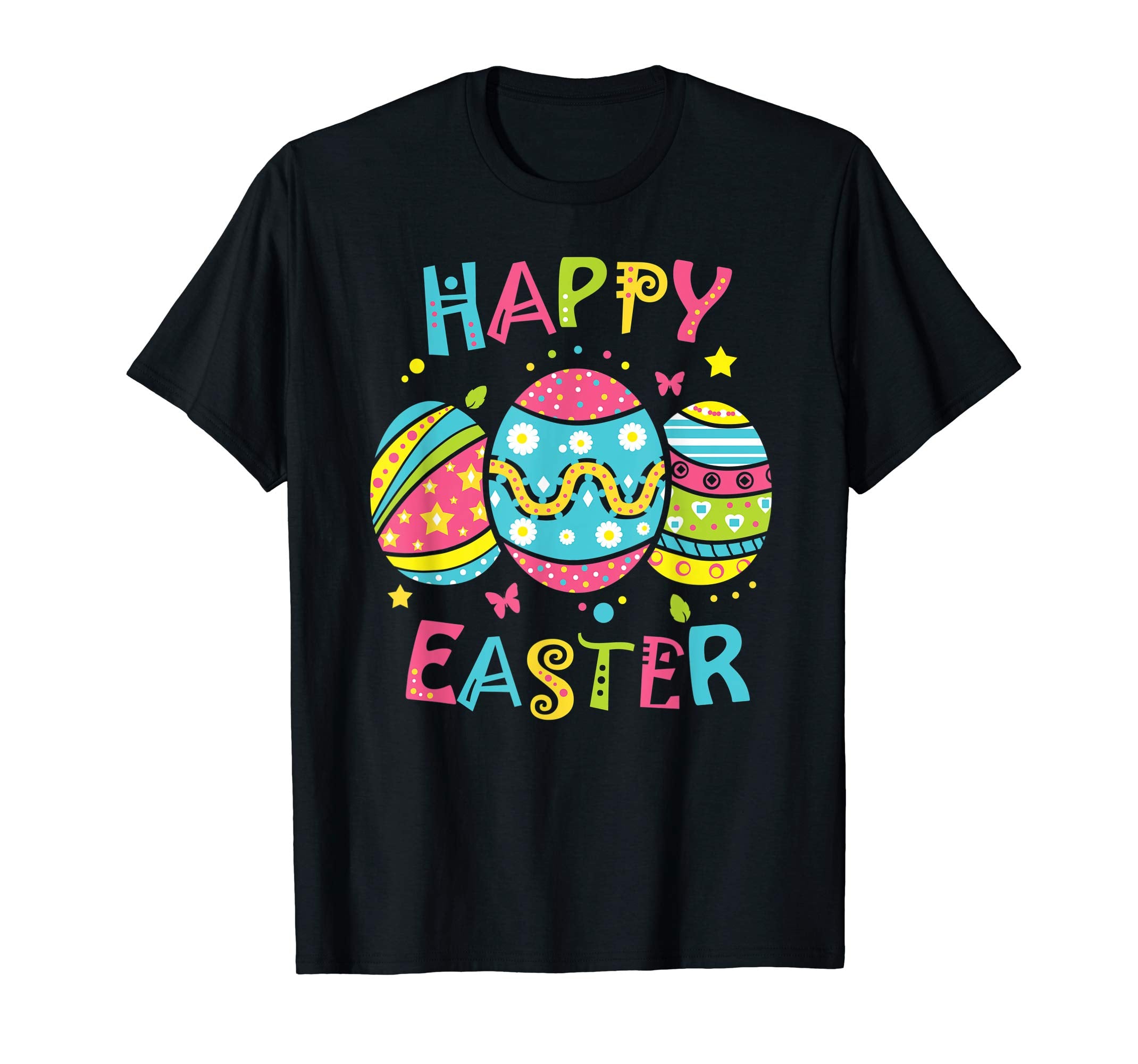 Happy Easter Shirt for Girls Women Easter Egg Painting Tee