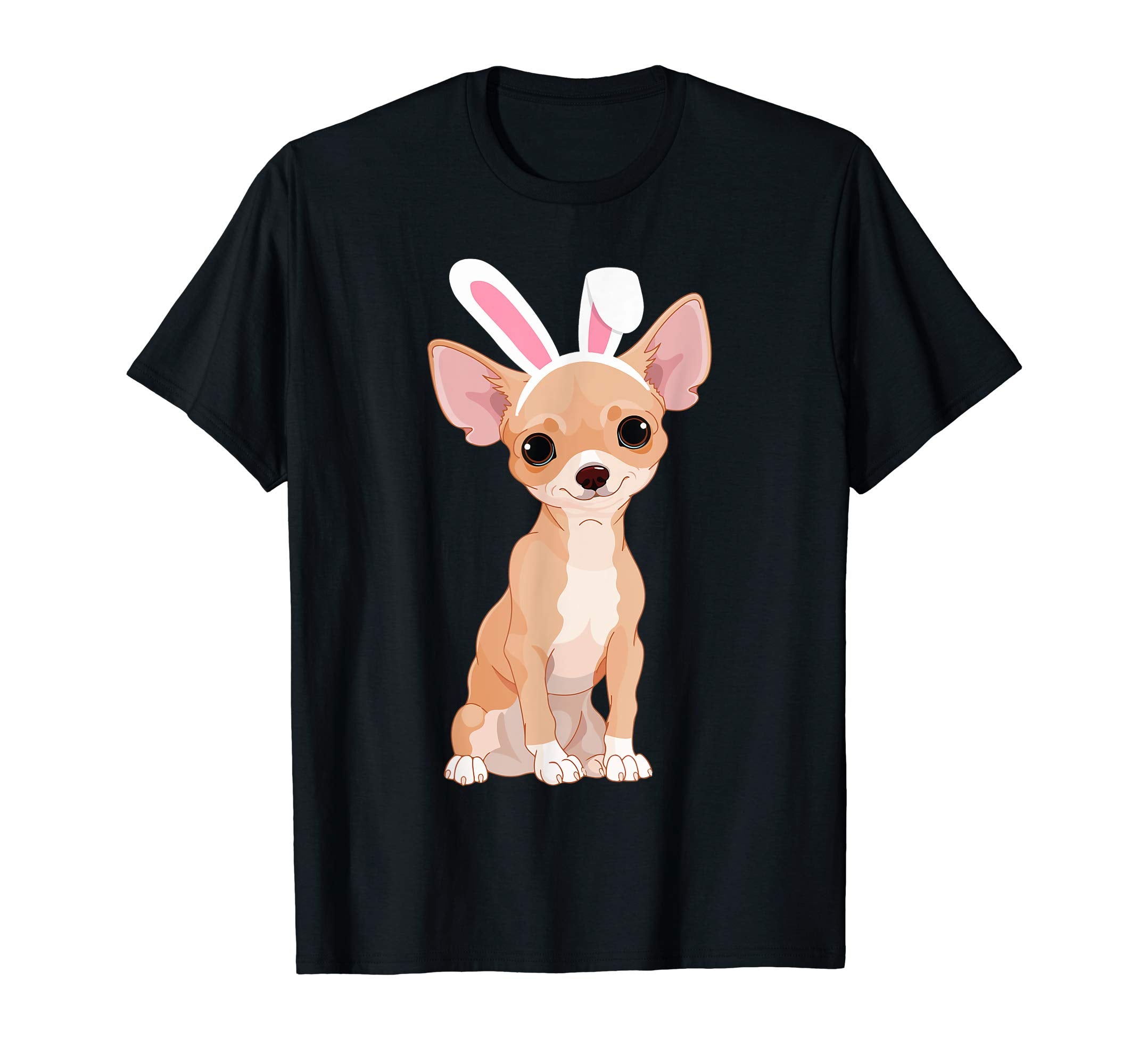 Chihuahua Dog With Bunny Rabbit Hat Easter Happy Day Shirt