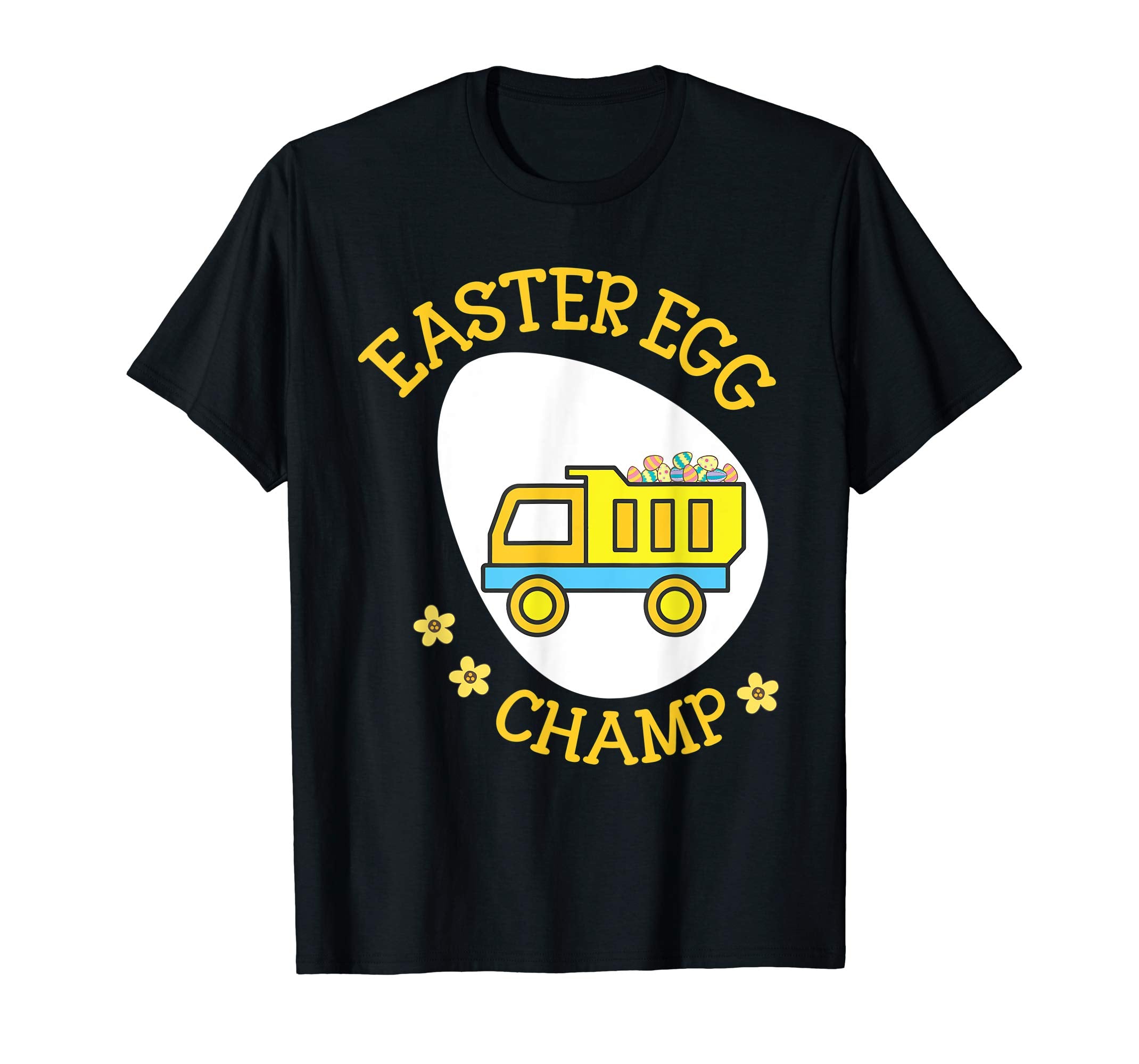 Truck Carring Easter Eggs On Big Egg Shirt Easter Egg Champ