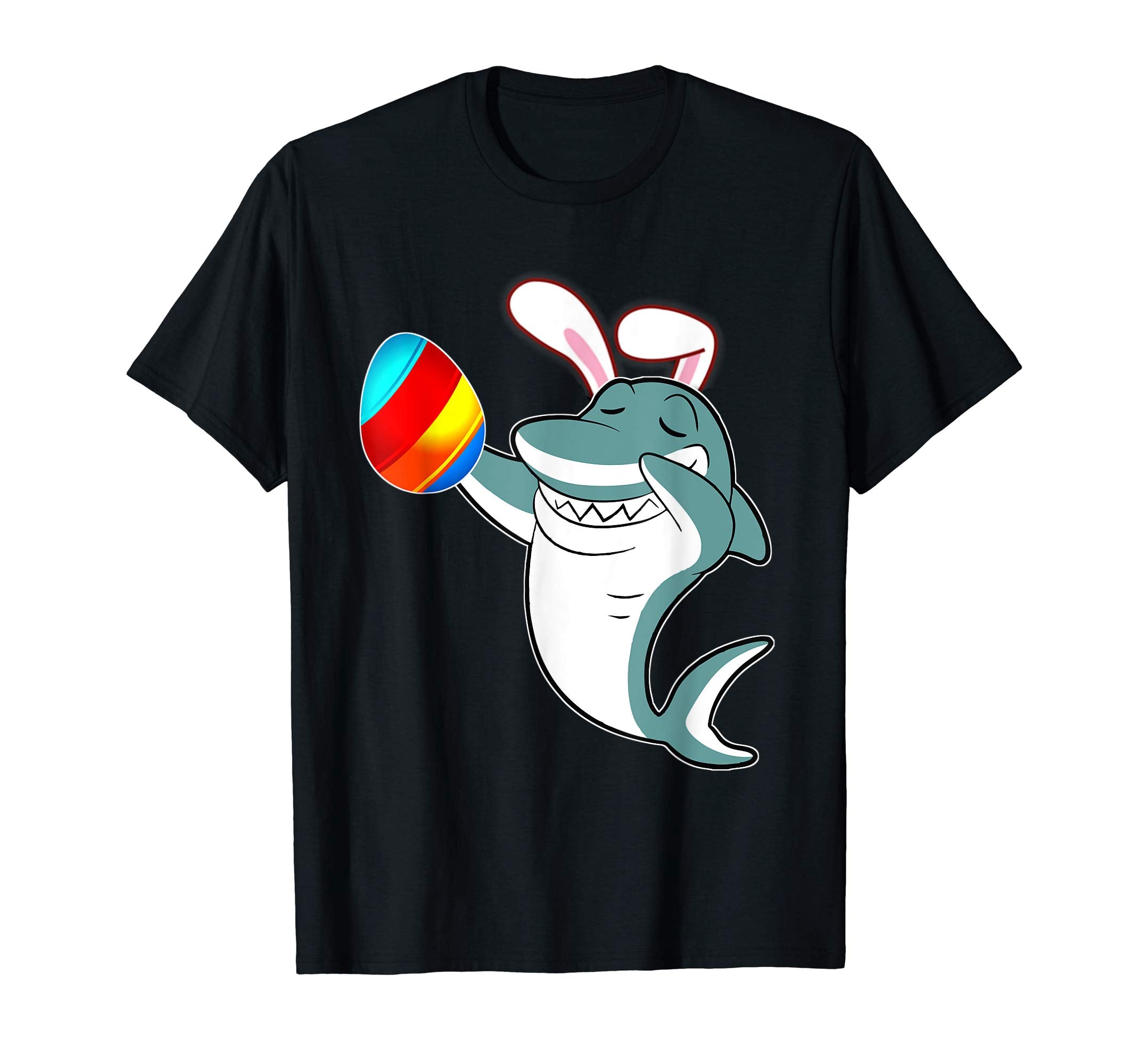 Easter Bunny Dabbing Great White Shark Tshirt Egg Ears Gift