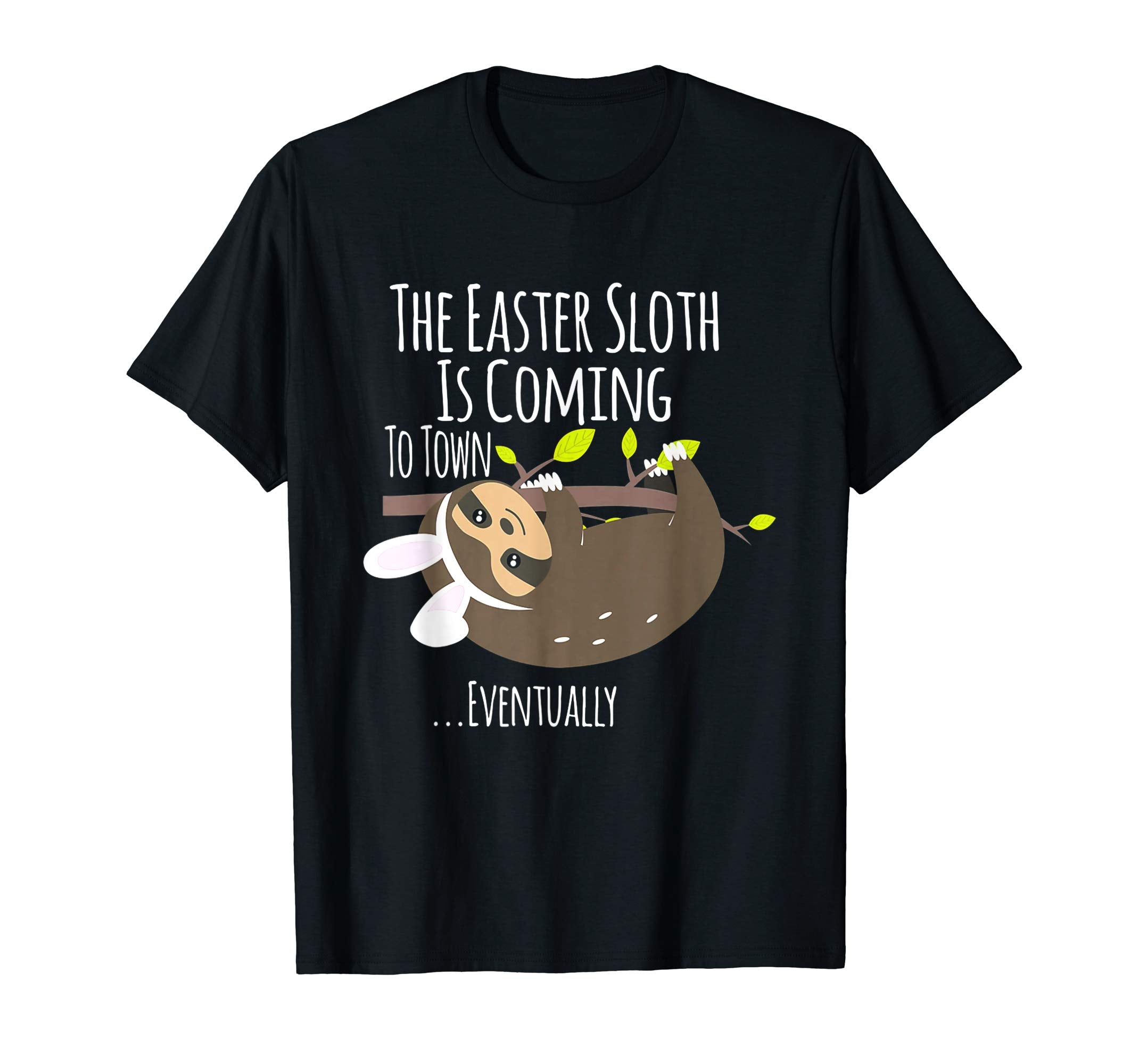 The Easter Sloth With Bunny Ears Funny T Shirt Easter Bunny