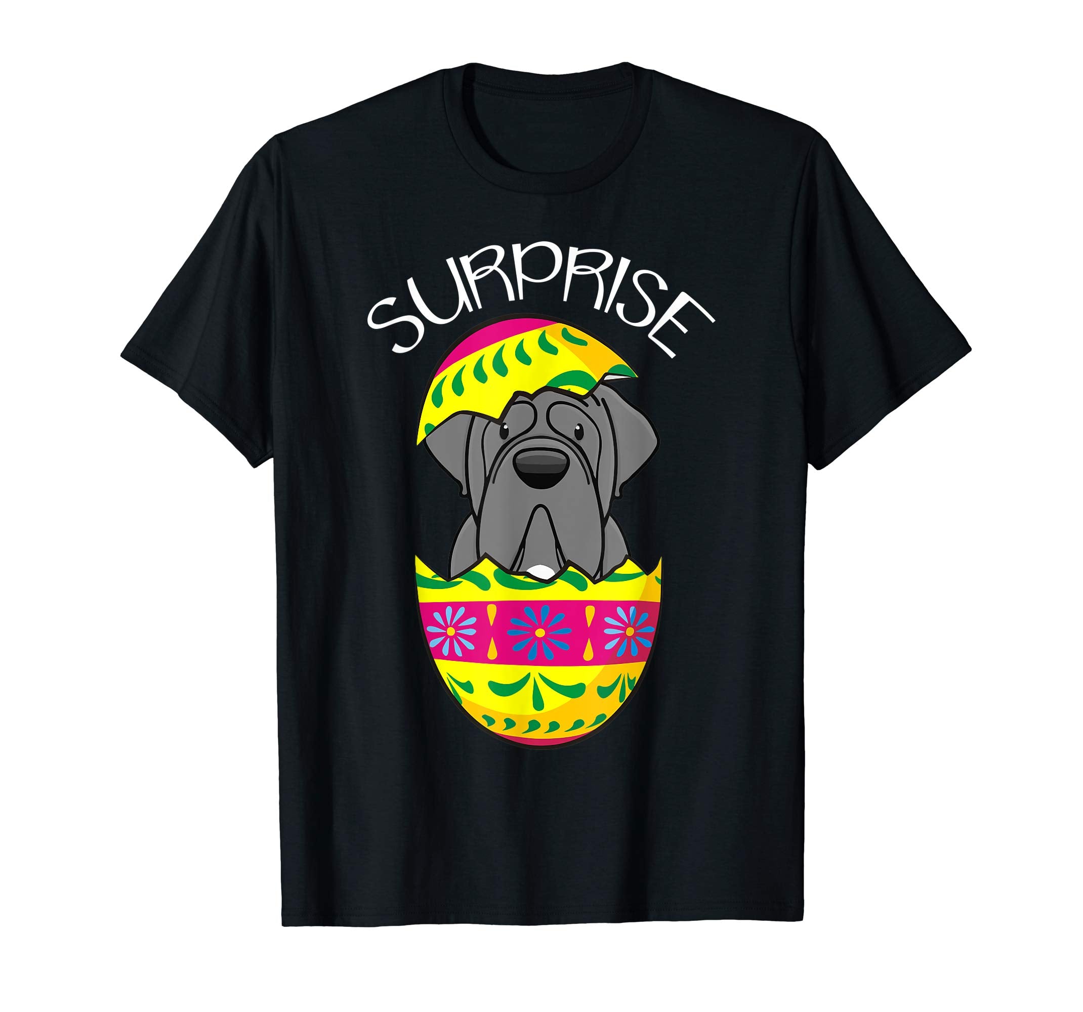 Funny Cute Puppy Mastiff Hatches Easter Egg Easter T-Shirt
