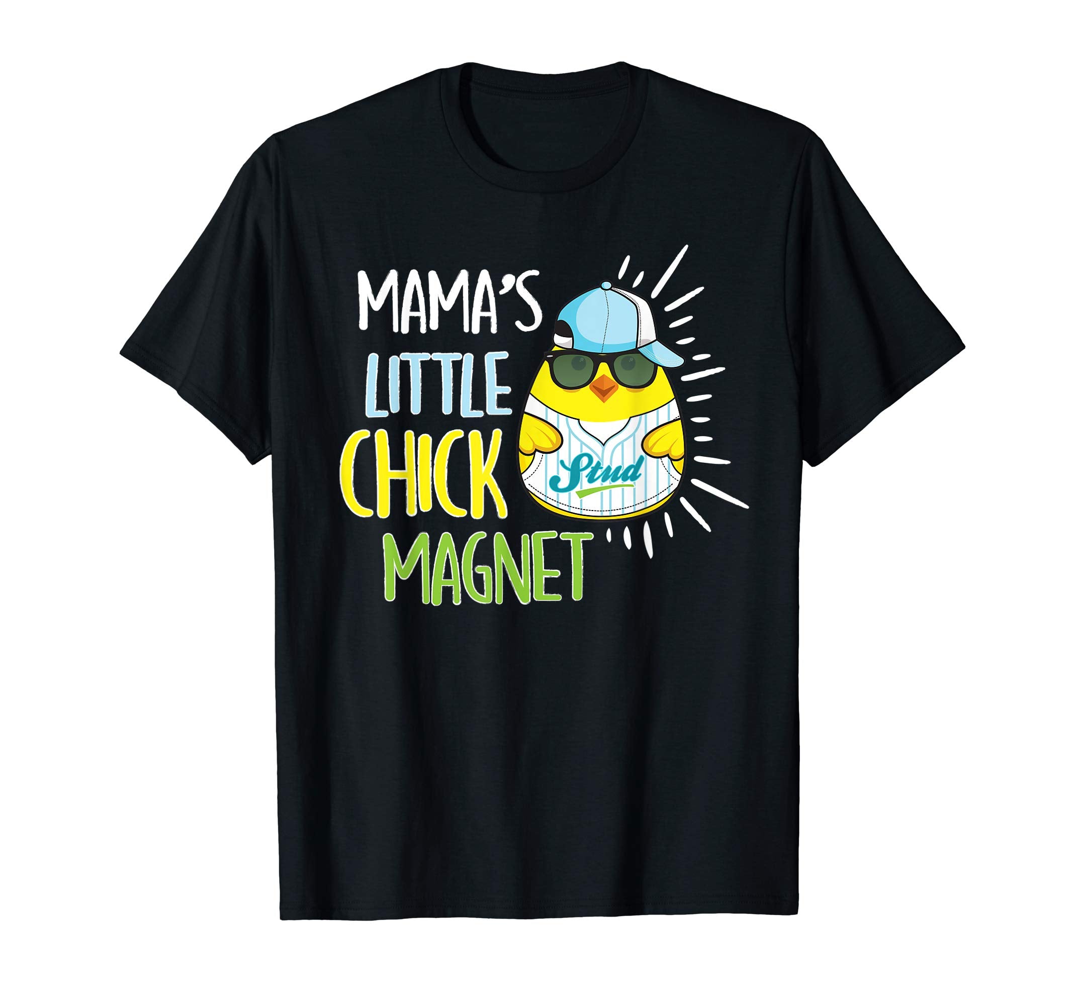 Mama's Little Chick Magnet Easter Shirt Boys Baseball Tee