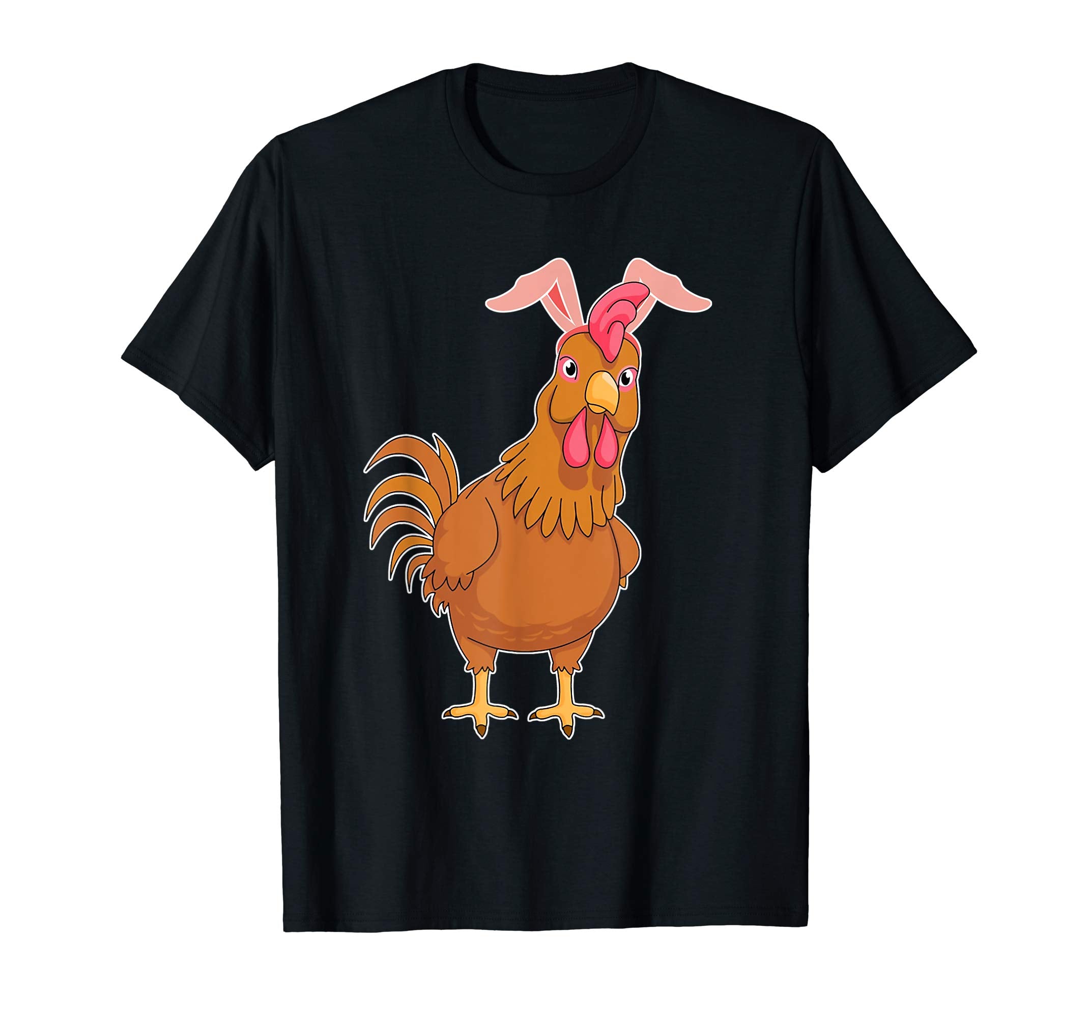 Chicken Hen Easter Bunny Rabbit Ears Funny TShirt