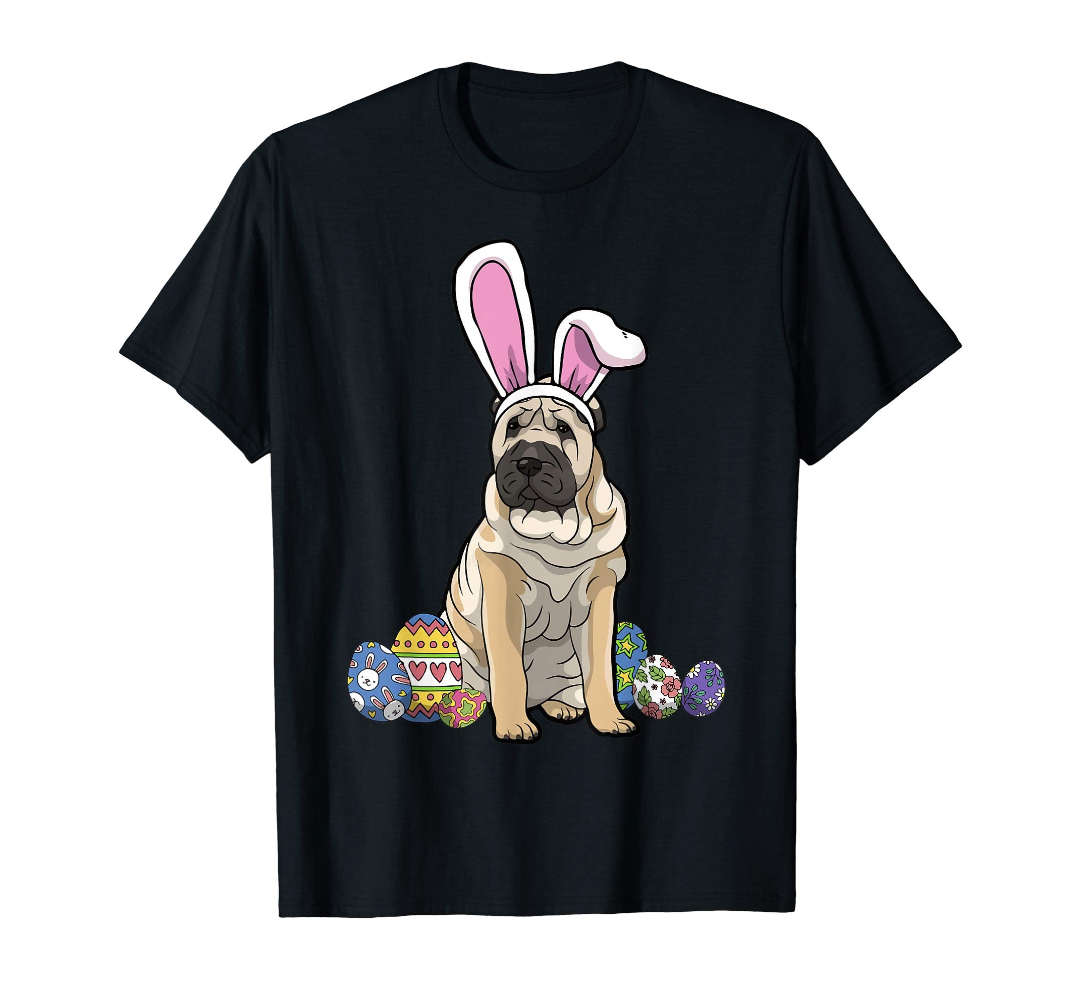 Chinese Shar-Pei Dressed As Easter Bunny Rabbit Ears T-Shirt