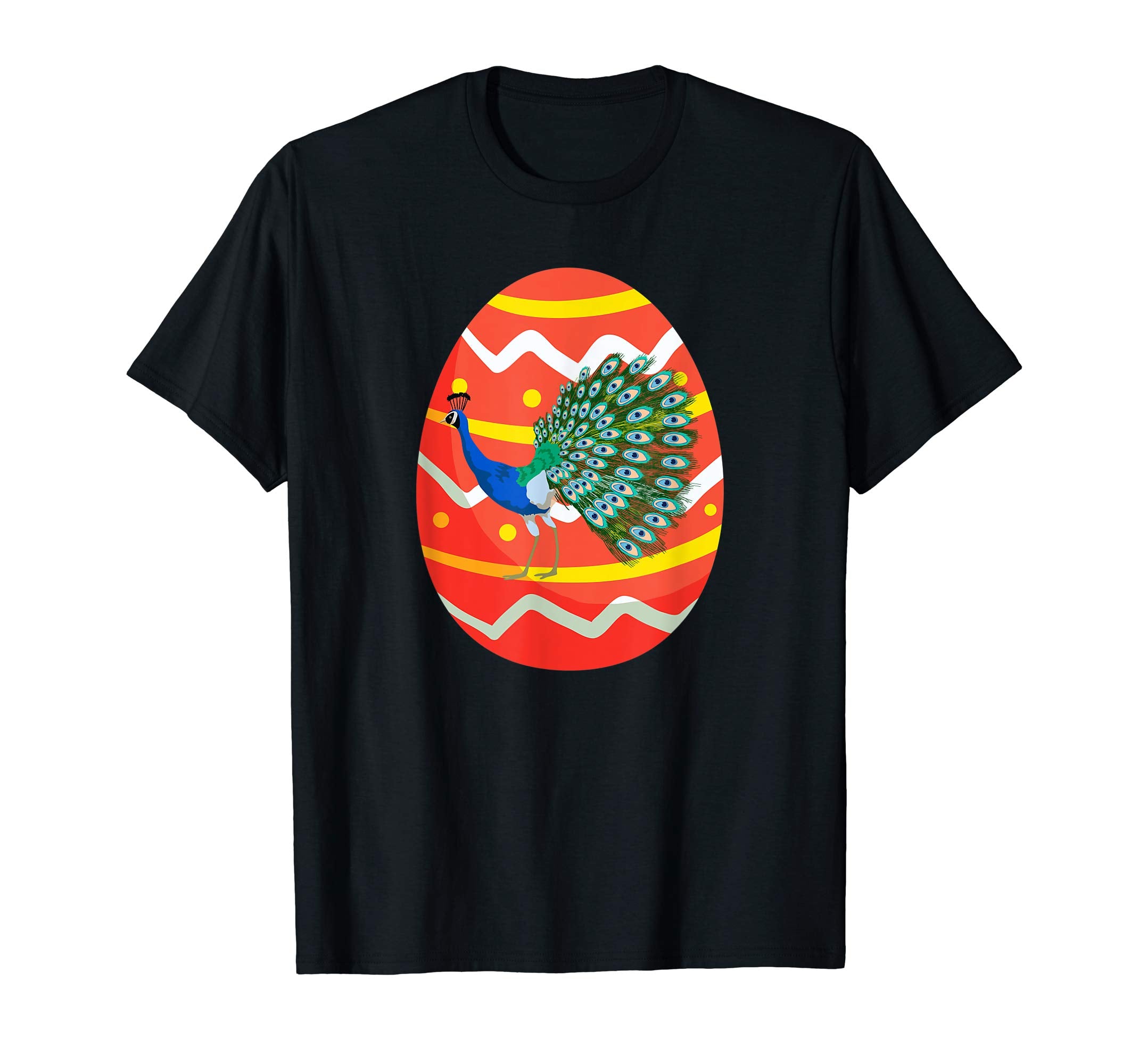 Happy Peacock Easter Egg Bunny T-Shirt for Kids Boys Girls