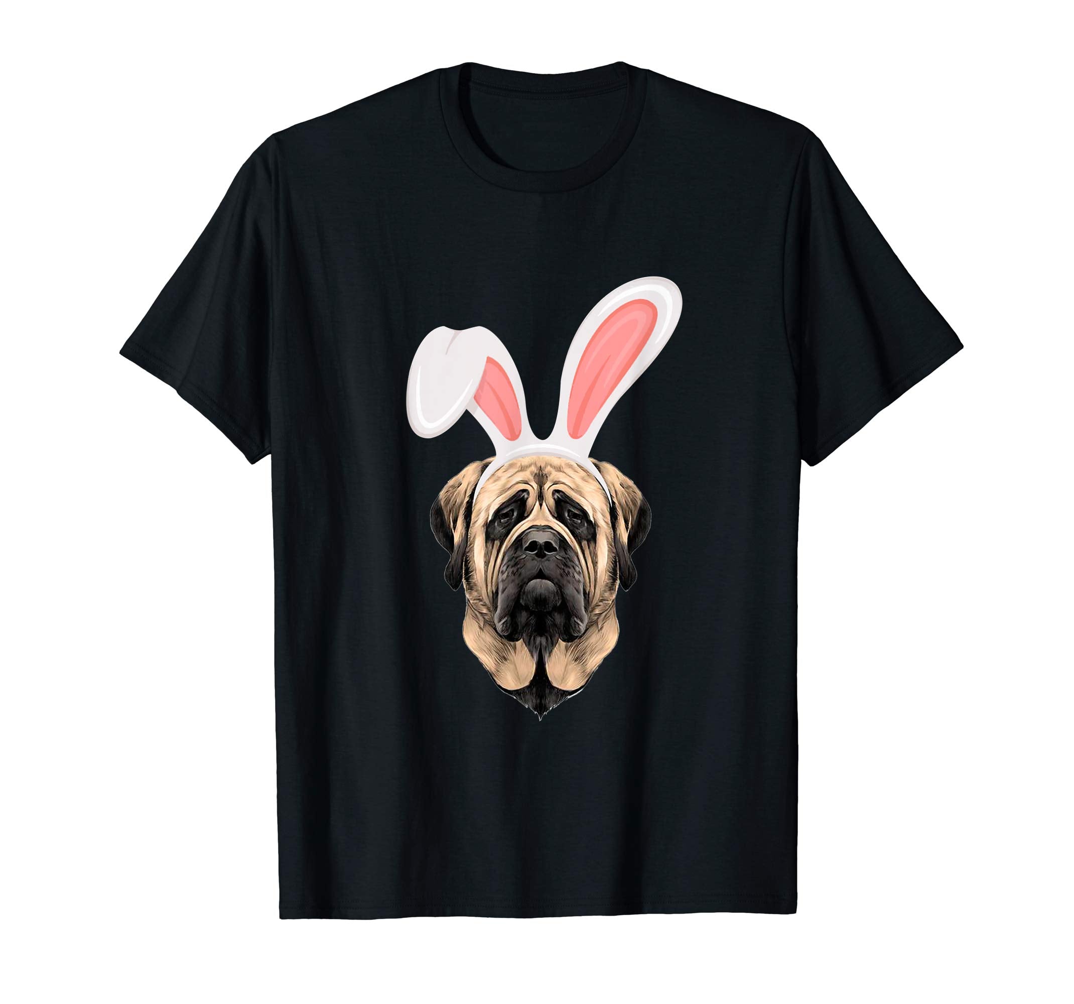 Mastiff Dressed As Easter Bunny With Rabbit Ears T-Shirt