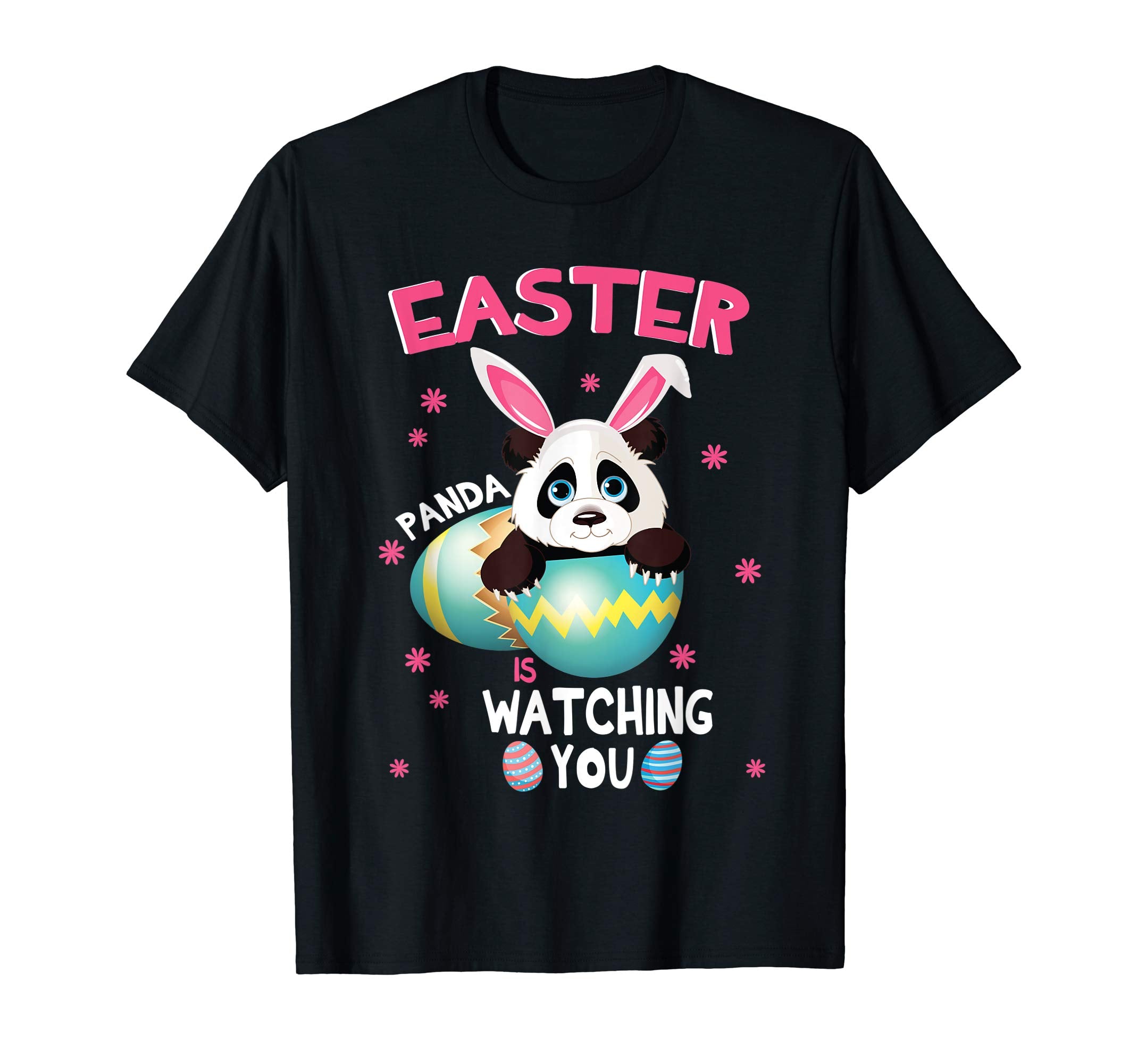 Easter Panda Is Watching You Stars Easter Eggs Happy Shirt