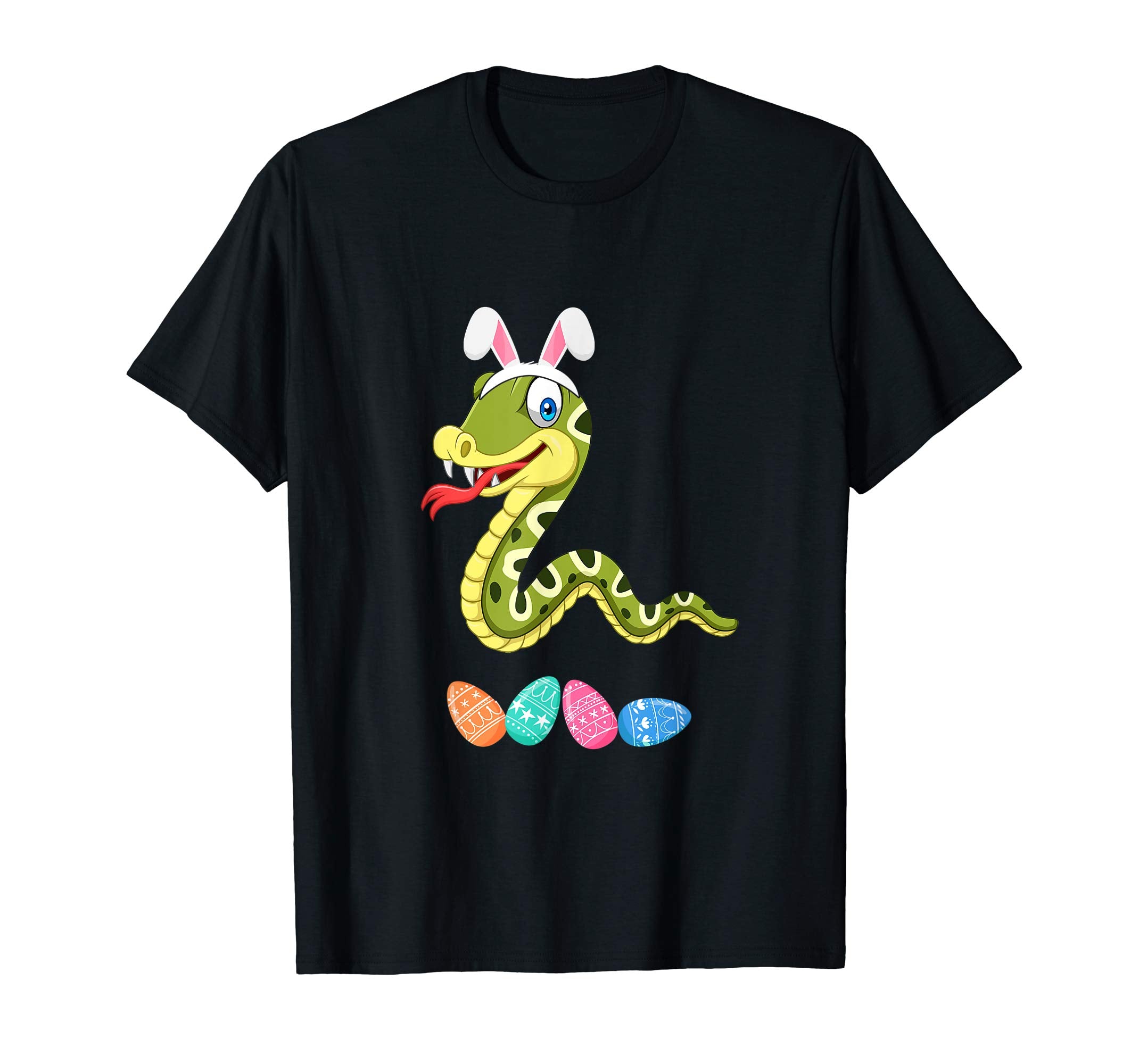 Funny Easter Snake With Bunny Ears And Eggs T Shirt