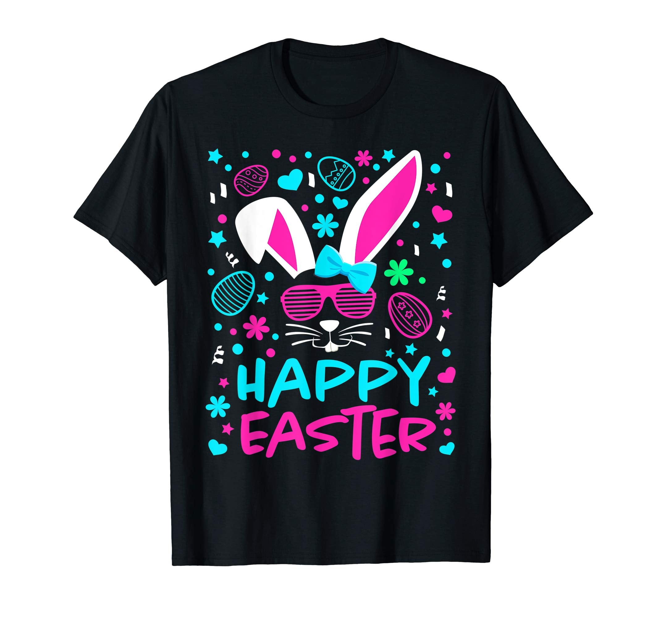 Happy Easter Shirt Cute Girls Easter Bunny Novelty Tee Gift