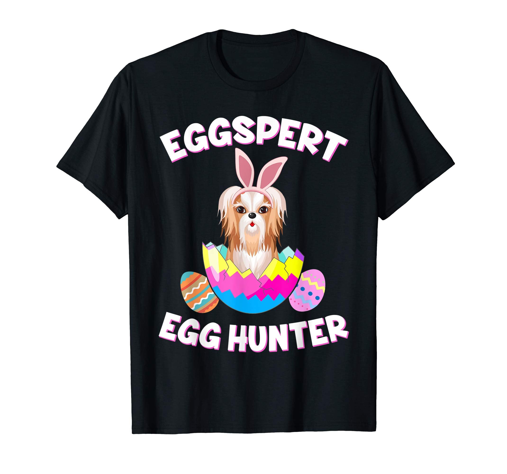 Eggspert Egg Hunter Easter Funny Shih Tzu T Shirt