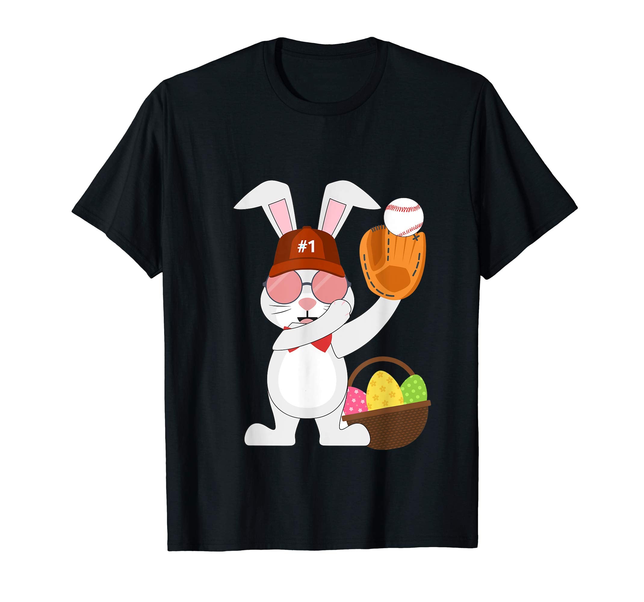 Baseball Easter Bunny Eggs &amp; Basket Cool Tshirt