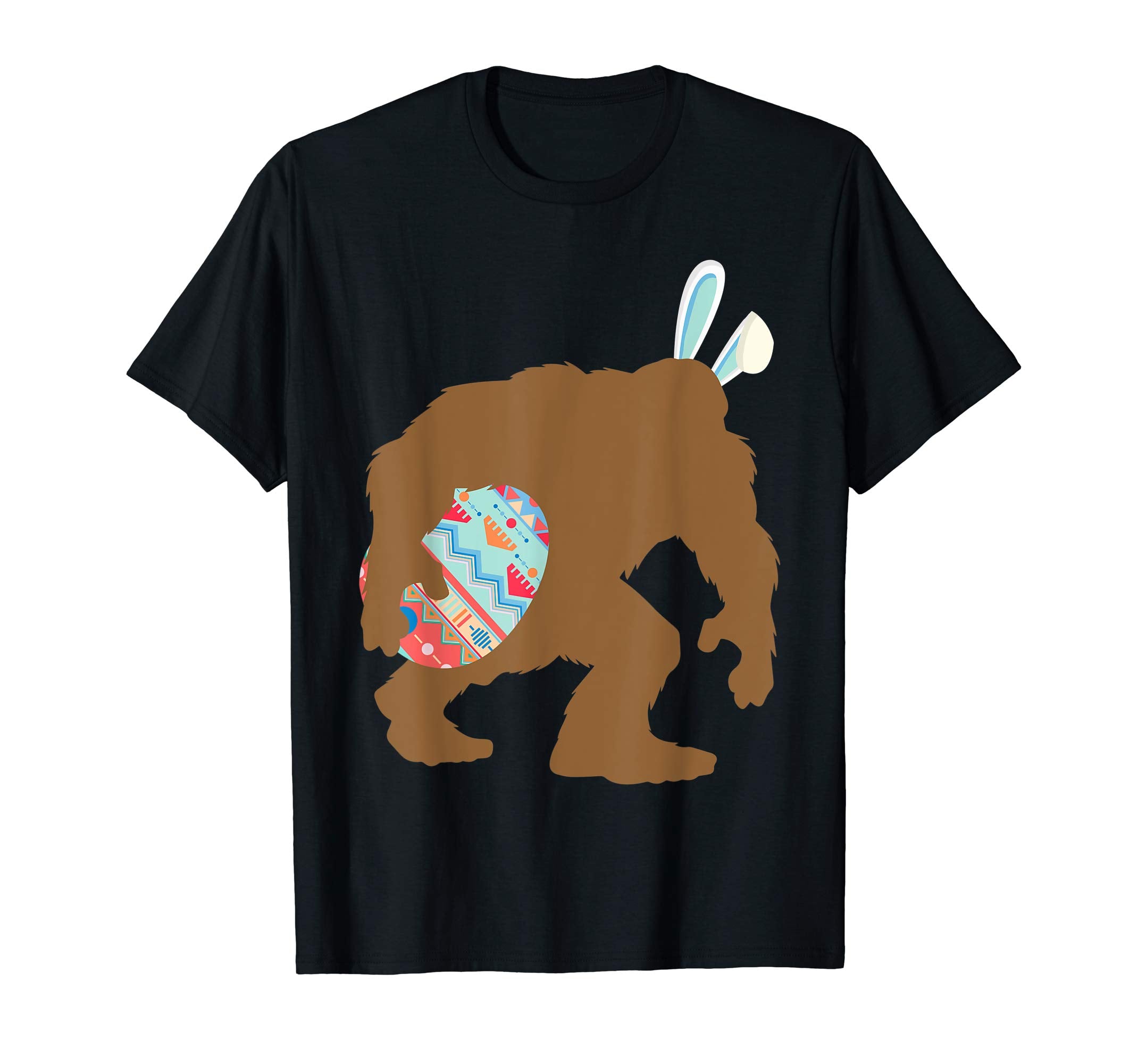 Bigfoot Dressed Easter Bunny Egg Hunting Easter Gift T-Shirt