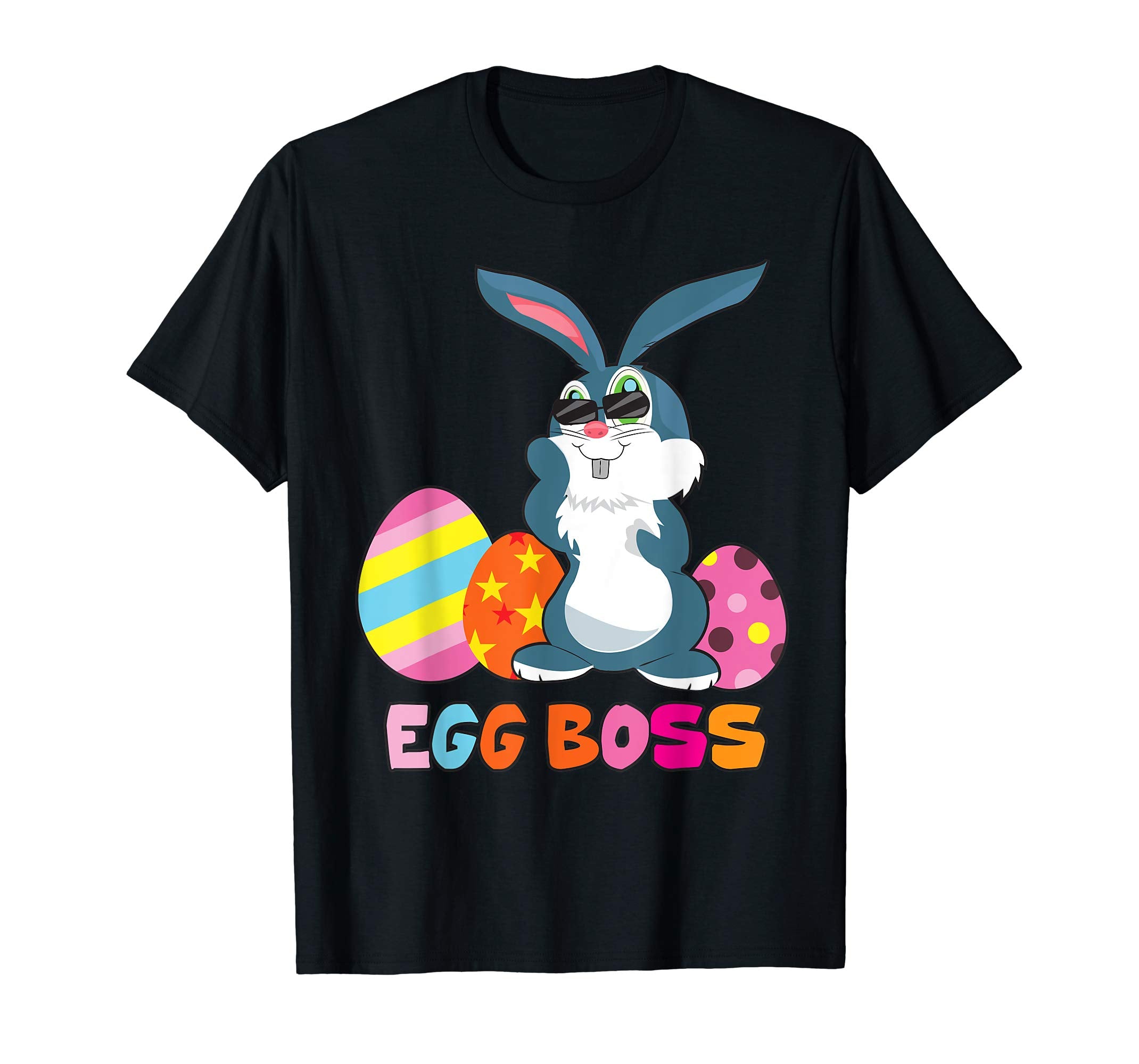 Egg Boss Easter Shirt For Kids Boys Girls Cute Easter Bunny
