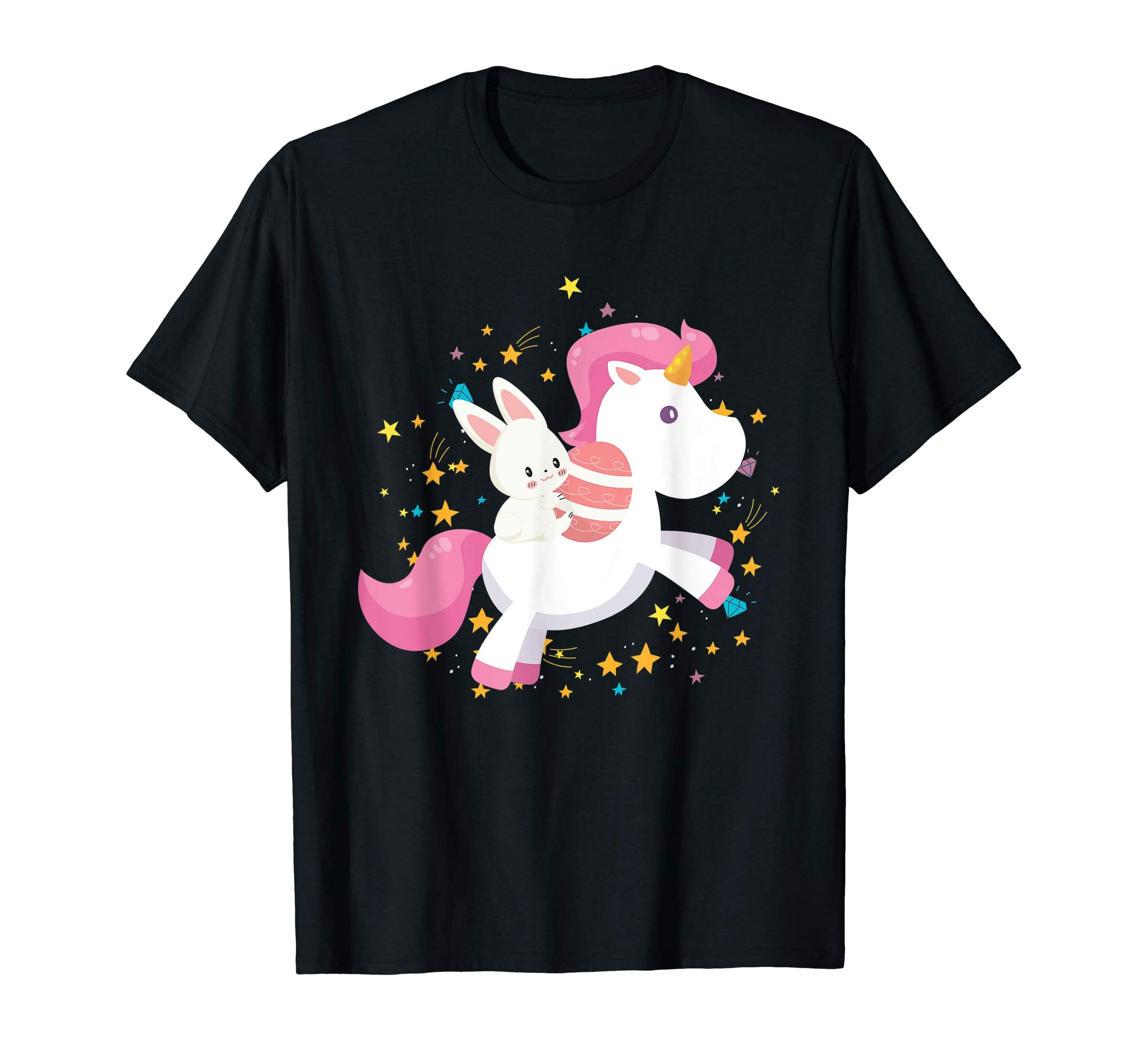 Easter Bunny Unicorn Riding T Shirt Funny Easter Gift For Ki