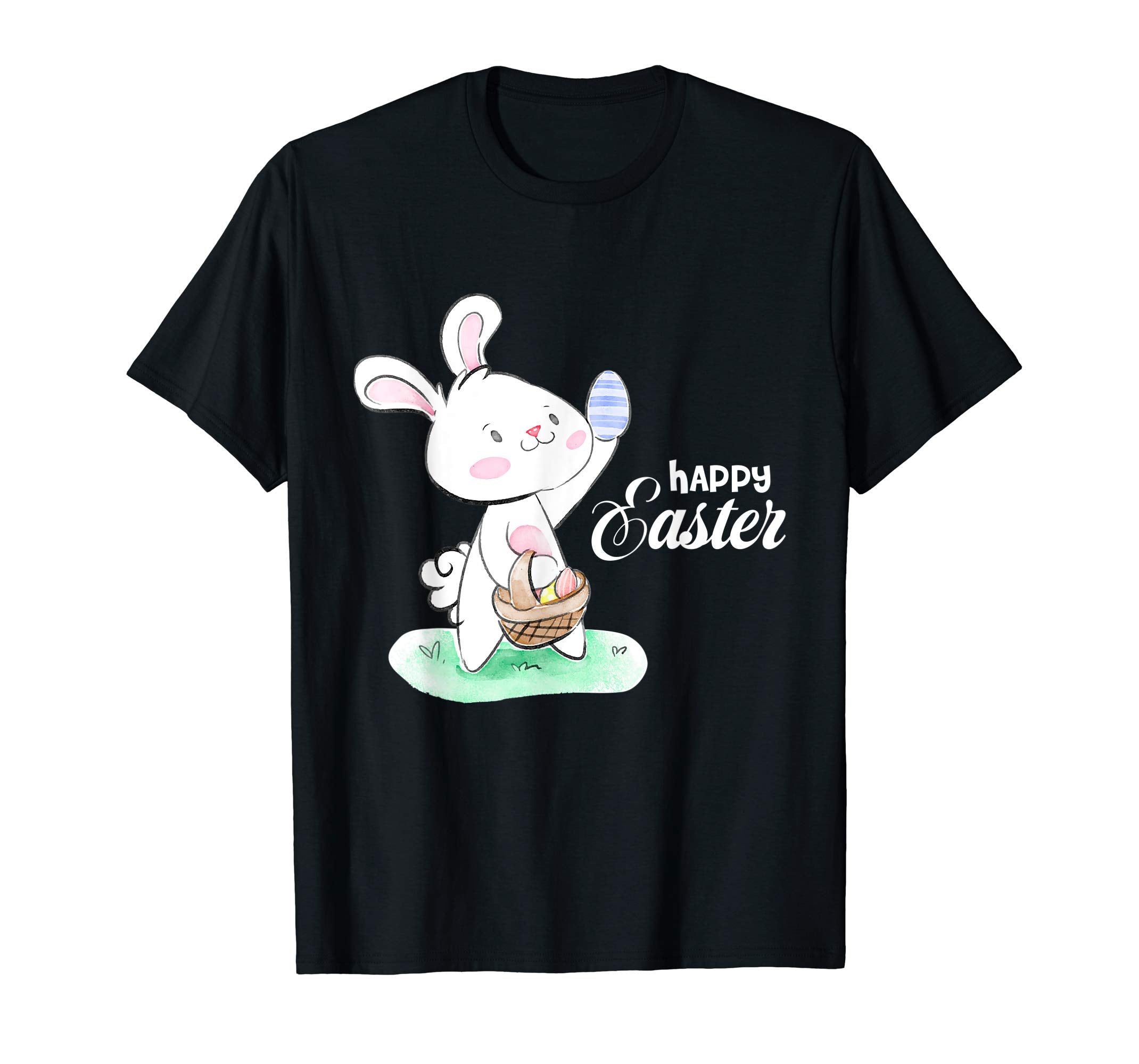 Happy Easter Real Bunny T Shirt Colorful Egg Hunt