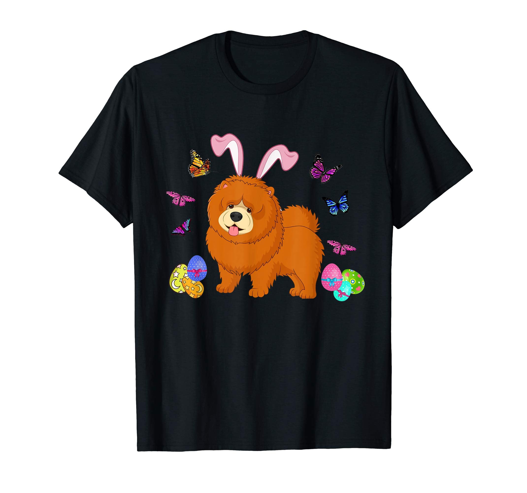 Chow Chow Bunny Rabbit Happy Easter Day T-Shirt