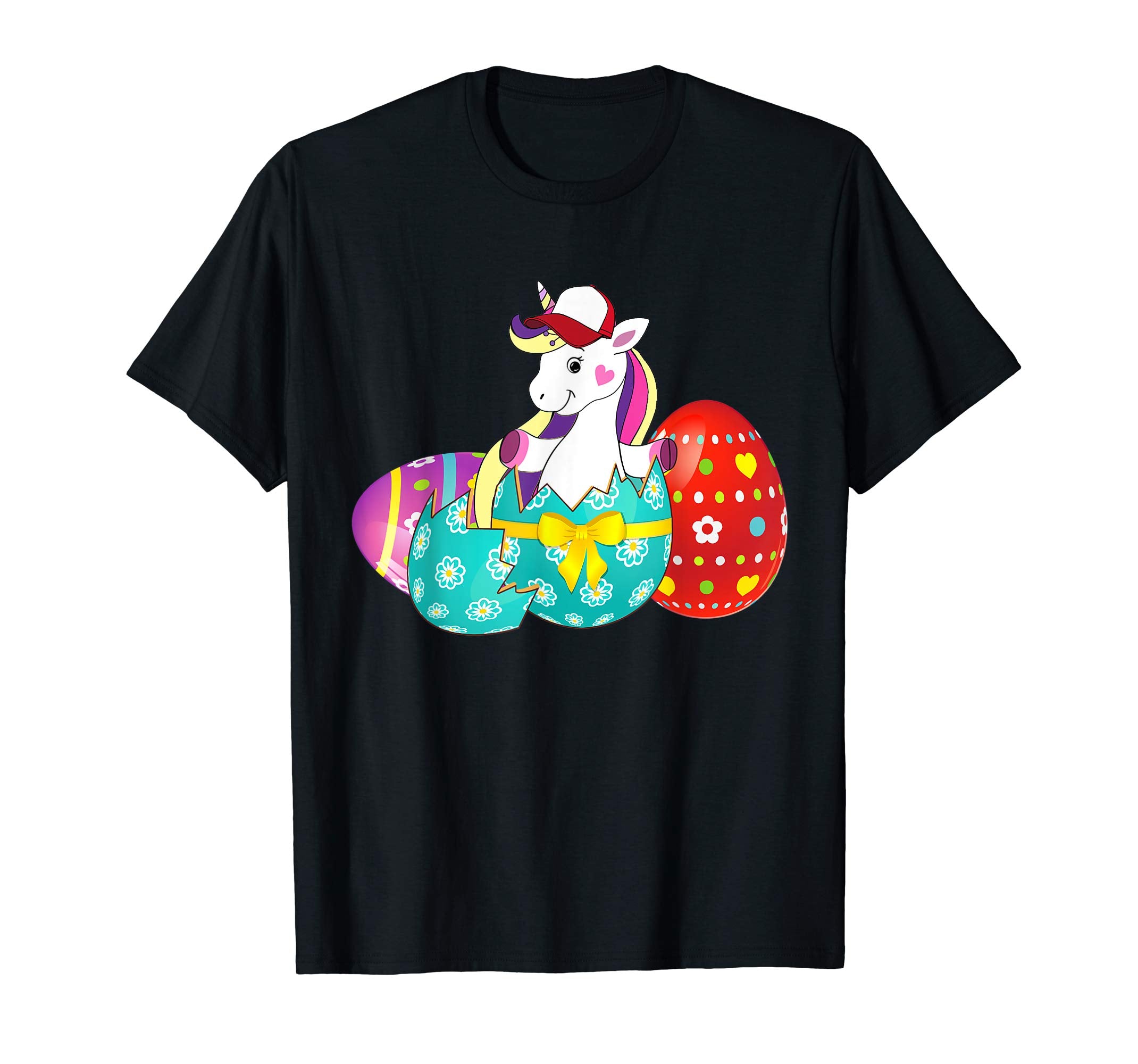 Unicorn Easter Eggs T-Shirts For Kids Boys Girls