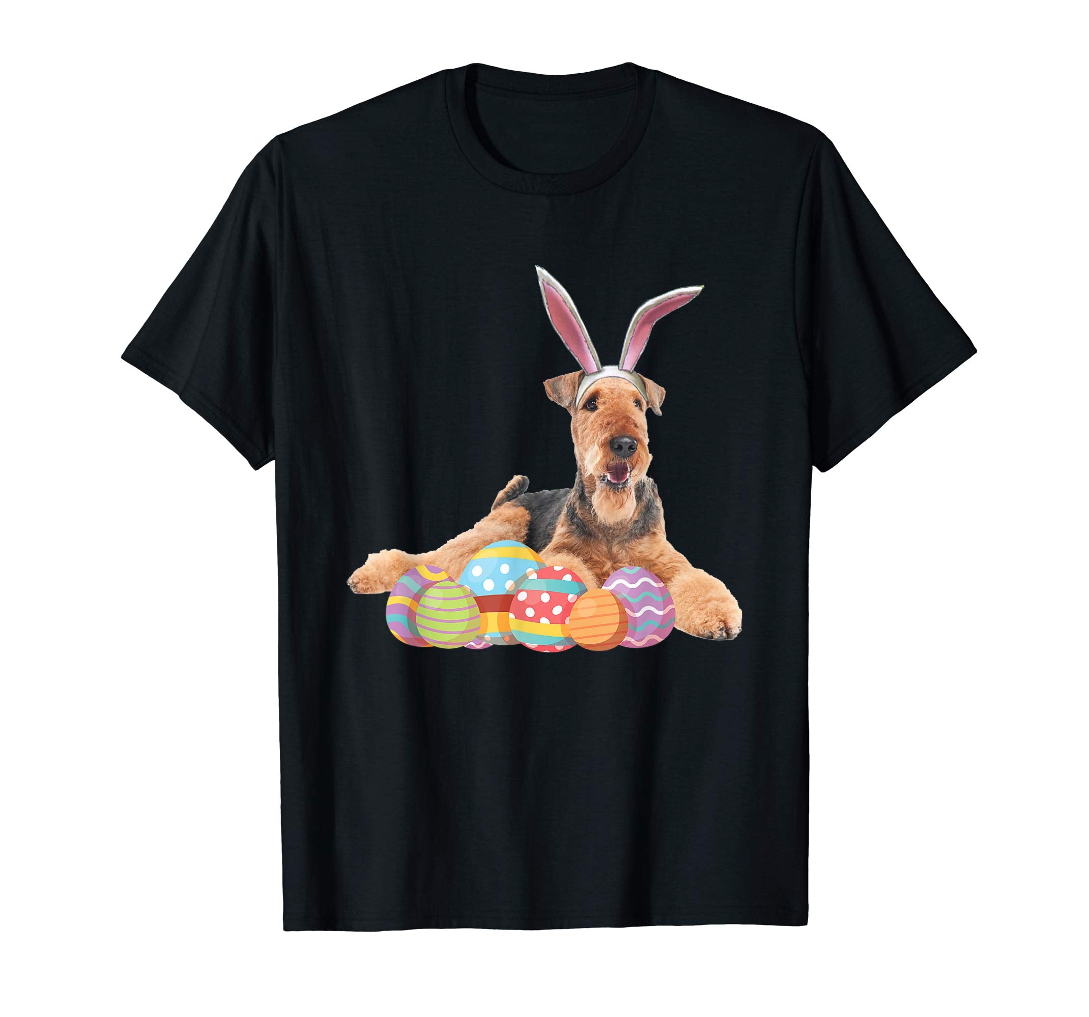 Easter Shirt Airedale Terrier Funny Bunny Ears &amp; Eggs Gift