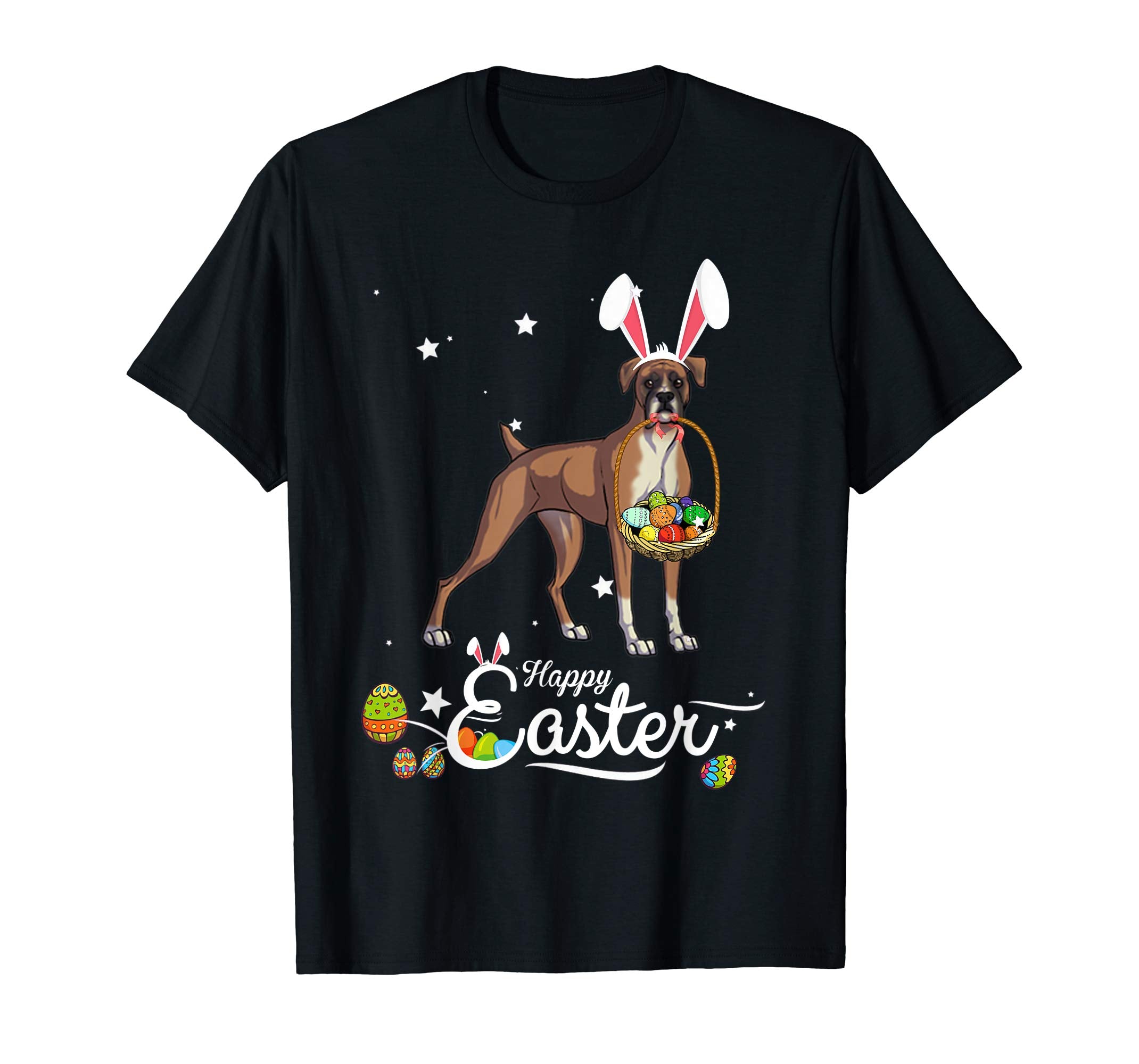 Boxer Dog With Bunny Hat Easter Costume T Shirt