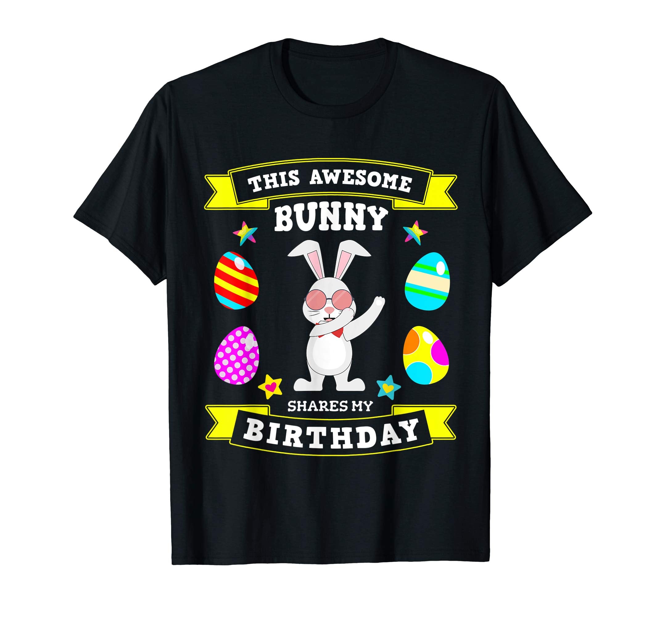Easter Bunny Birthday Dabbing Tshirt for Boys Girls