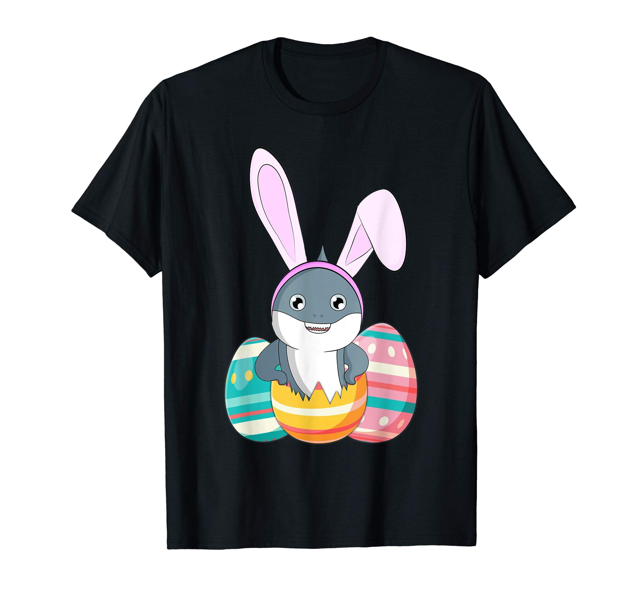 Easter For Kids Boys Girls Shark Easter Eggs T Shirt