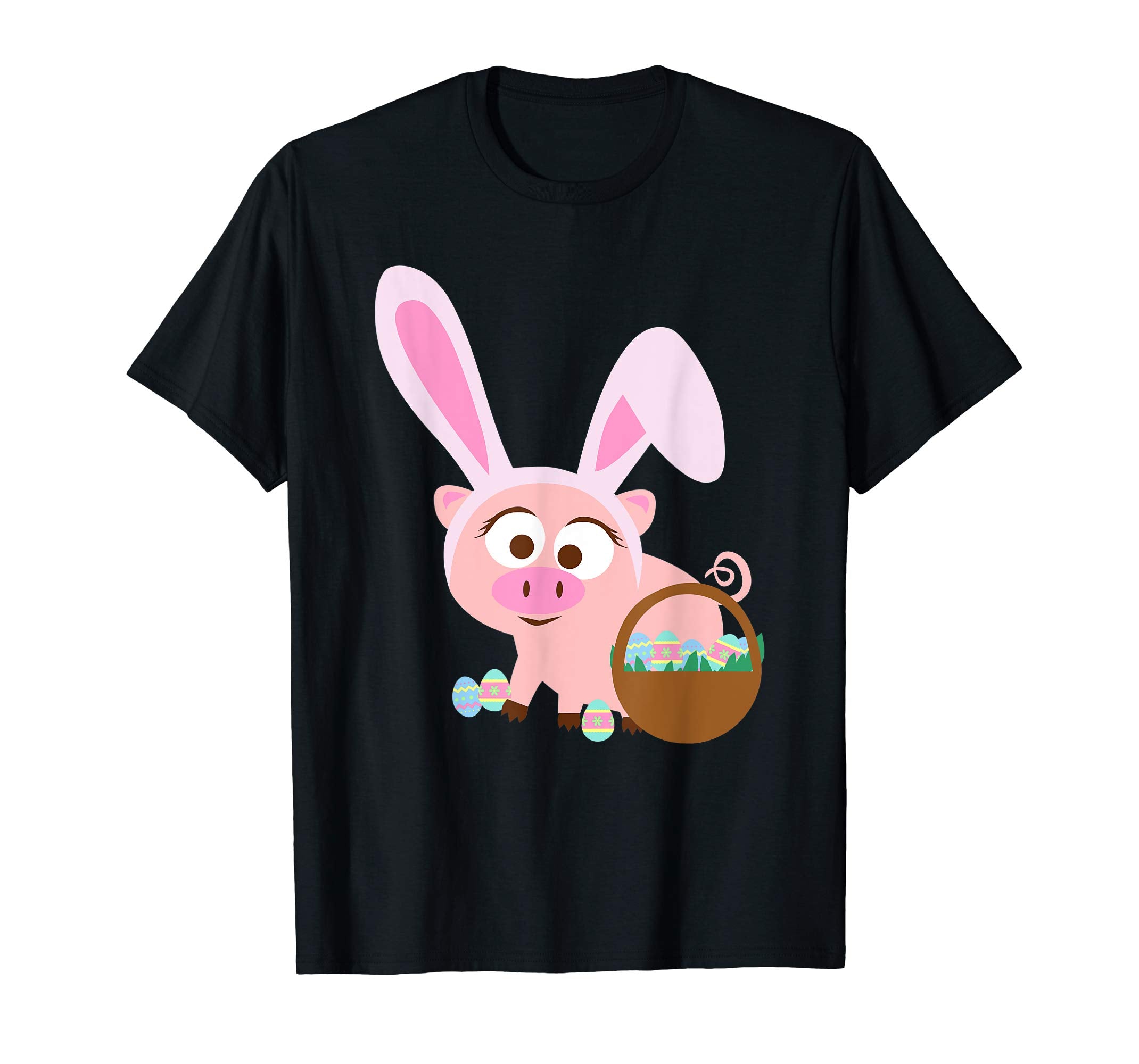 Happy Pig Bunny Ears Easter Eggs for Men Women Kids T Shirt