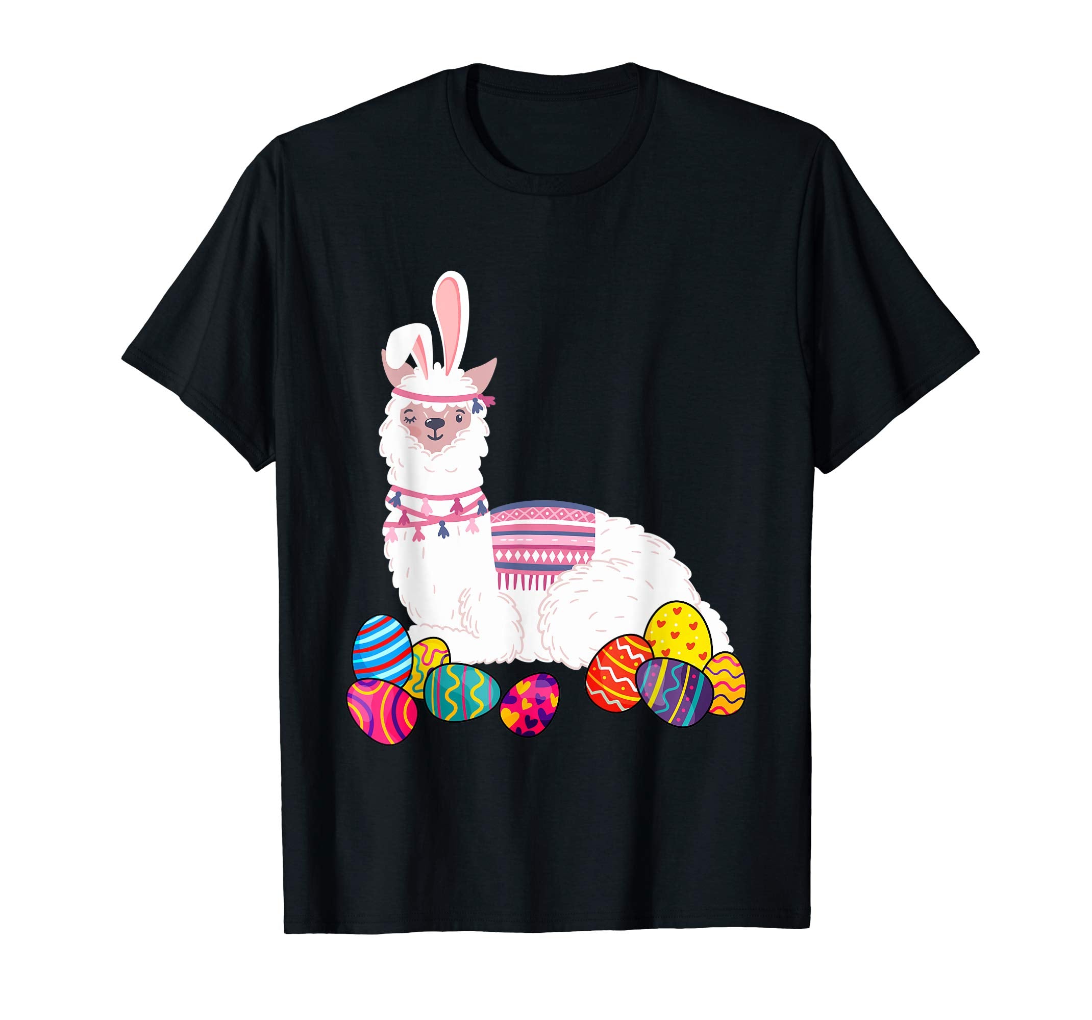 Llama Bunny Ear With Egg Easter Easter Day Shirt