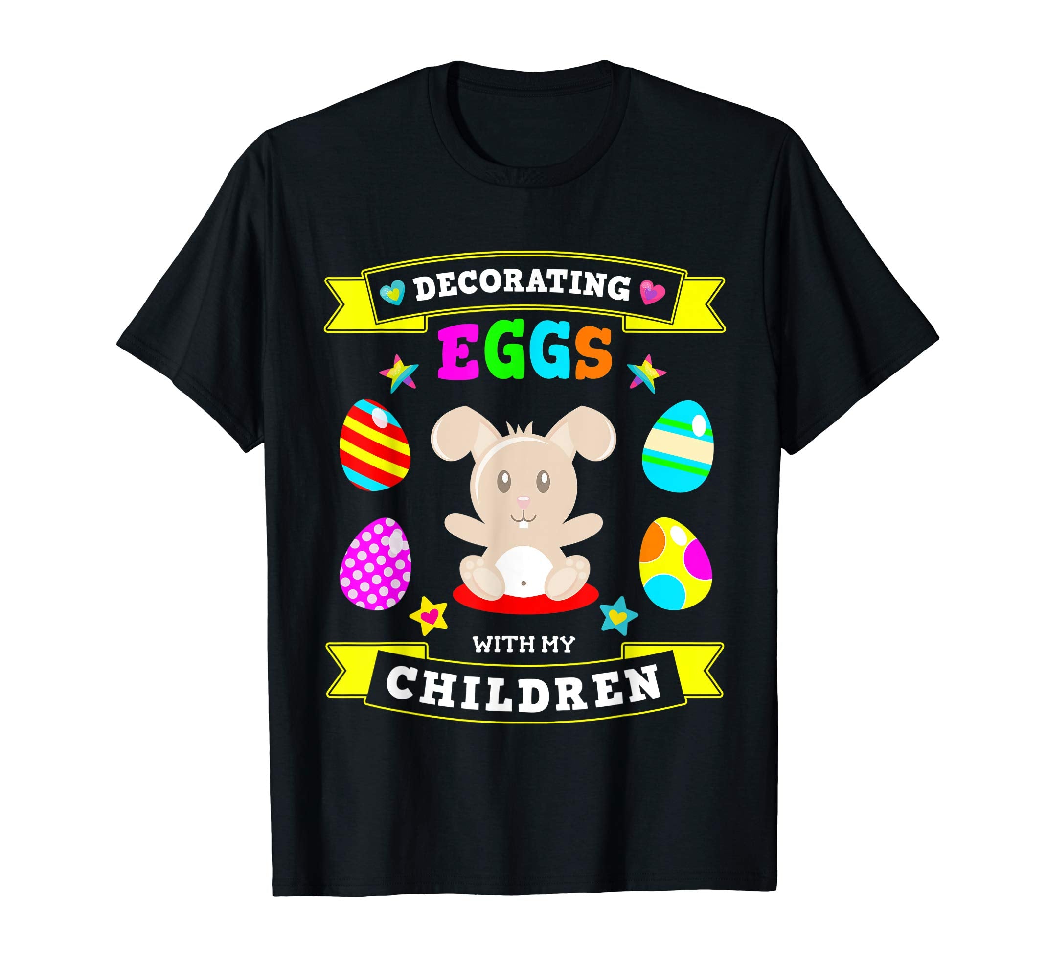 Mommy &amp; Daddy Easter Bunny Egg Decorating Tshirt with Kids
