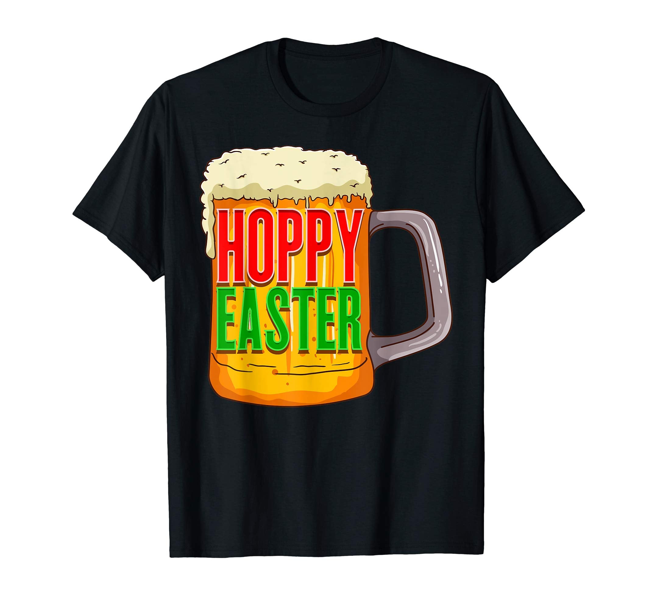 Hoppy Easter Beer Mug T-Shirt - Funny Easter Bunny Tee Gift