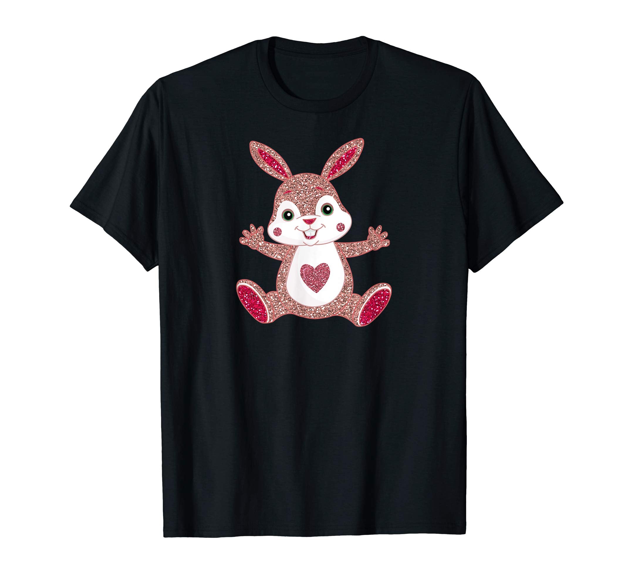 Cool Pink Easter Bunny Hare Spring Heart Love T-Shirt